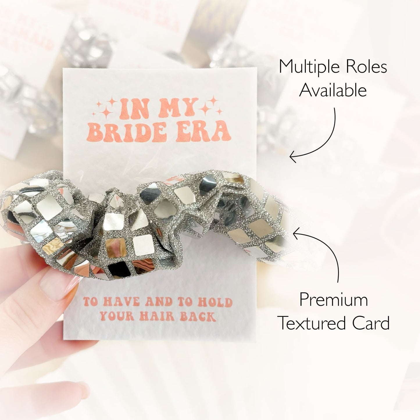 Hen Do Scrunchie Favours Disco Bride Era  Hen Party Bags and Gifts  Personalised Hair Tie Favours for Bride Tribe & Bride Squad