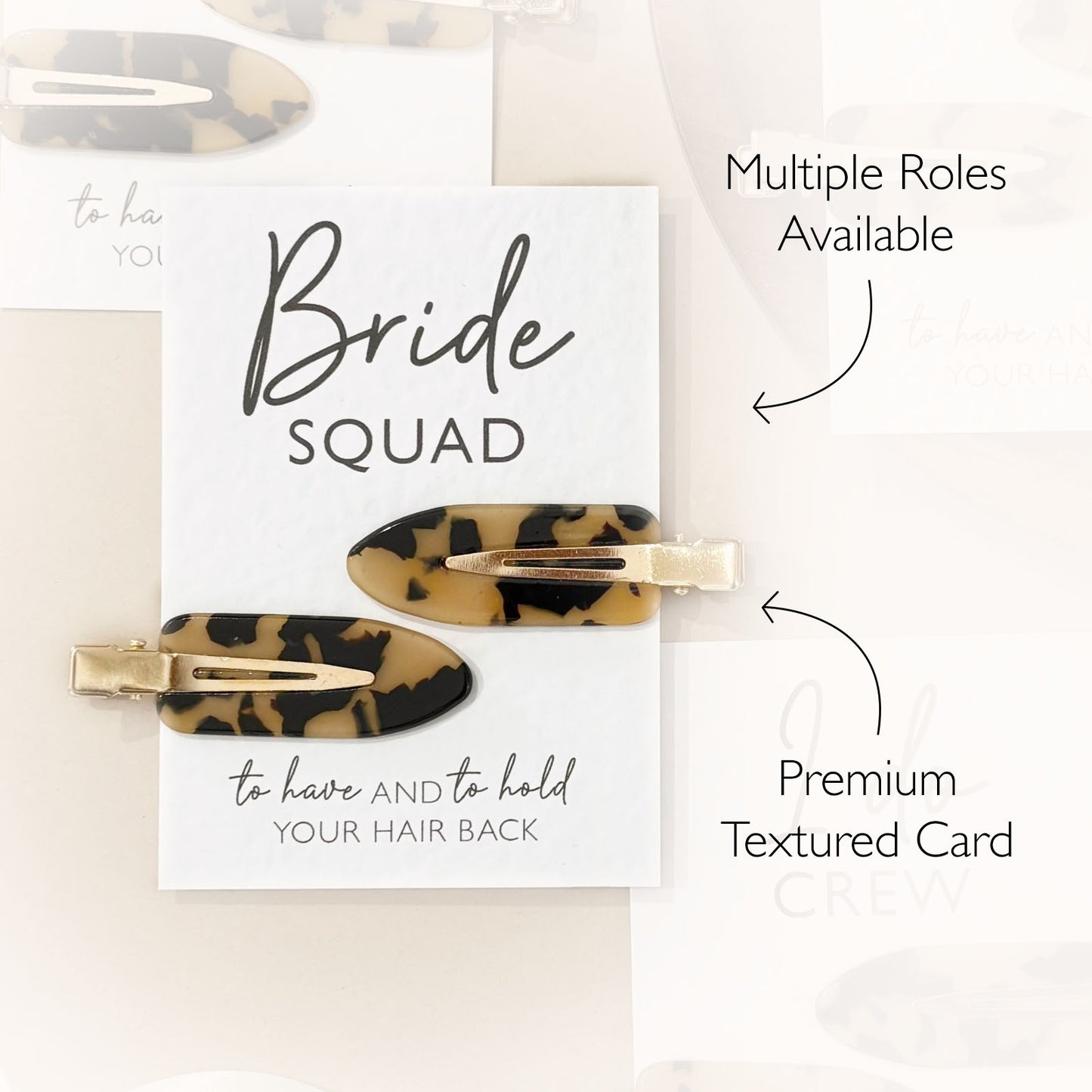 Hen Party Bag Filler Hair Favour Clips Bride Squad Accessories Personalised Hen Do Bag Fillers Beide Tribe Leopard Print