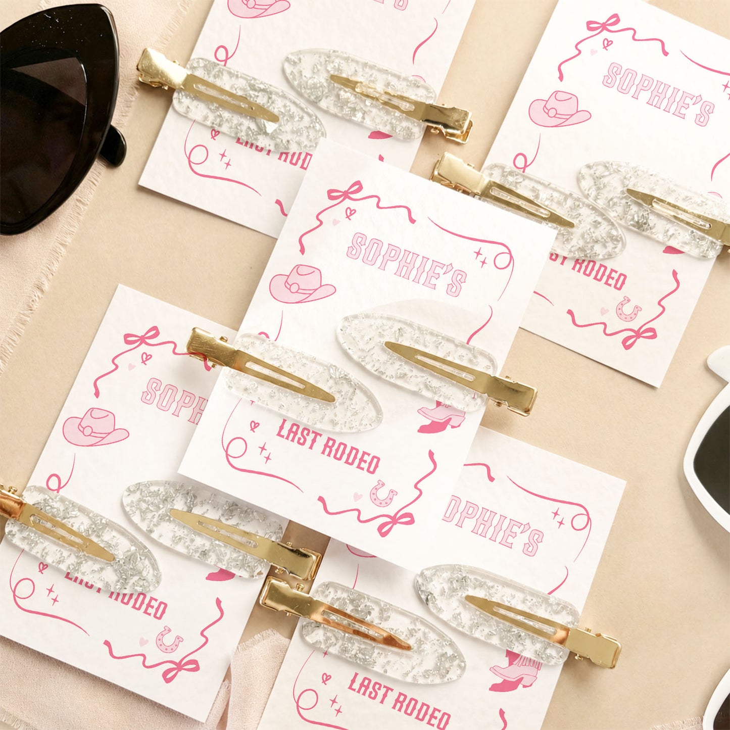 Last Rodeo Hen Do Hair Pearl Clips Hen Party Favours and Gifts Personalised Hen Party Bag Fillers Rodeo Theme Hen Party Cowgirl Theme