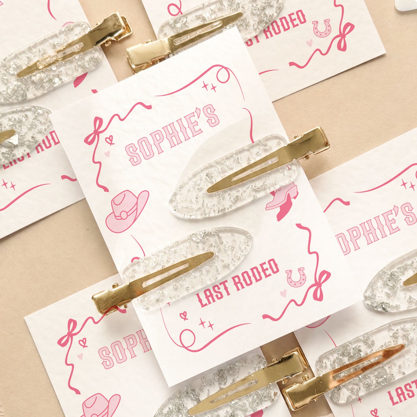 Last Rodeo Hen Do Hair Pearl Clips Hen Party Favours and Gifts Personalised Hen Party Bag Fillers Rodeo Theme Hen Party Cowgirl Theme