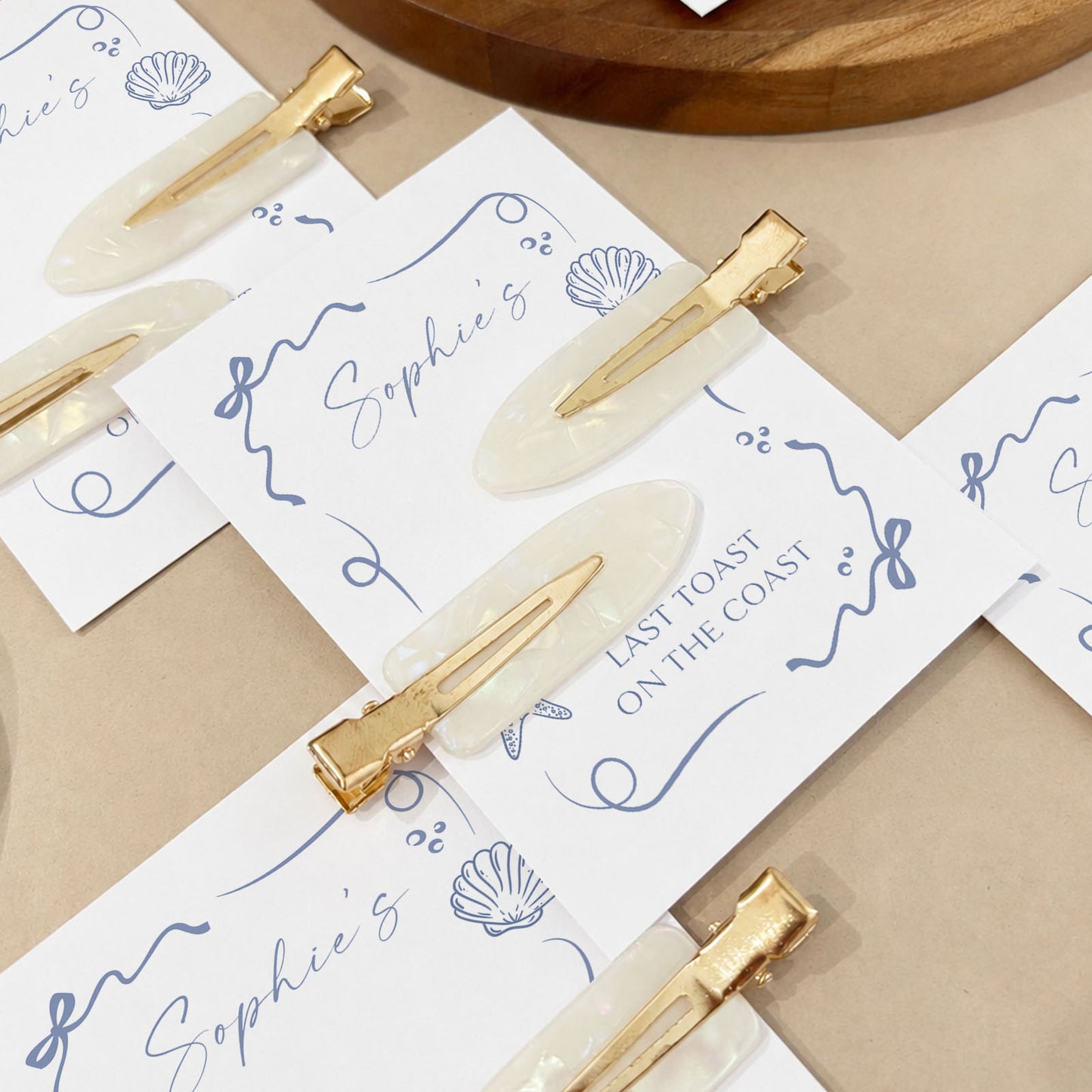 Last Toast On The Coast Hen Do Hair Pearl Clips Hen Party Favours and Gifts Personalised Hen Party Bag Fillers Beach Theme Hen Party