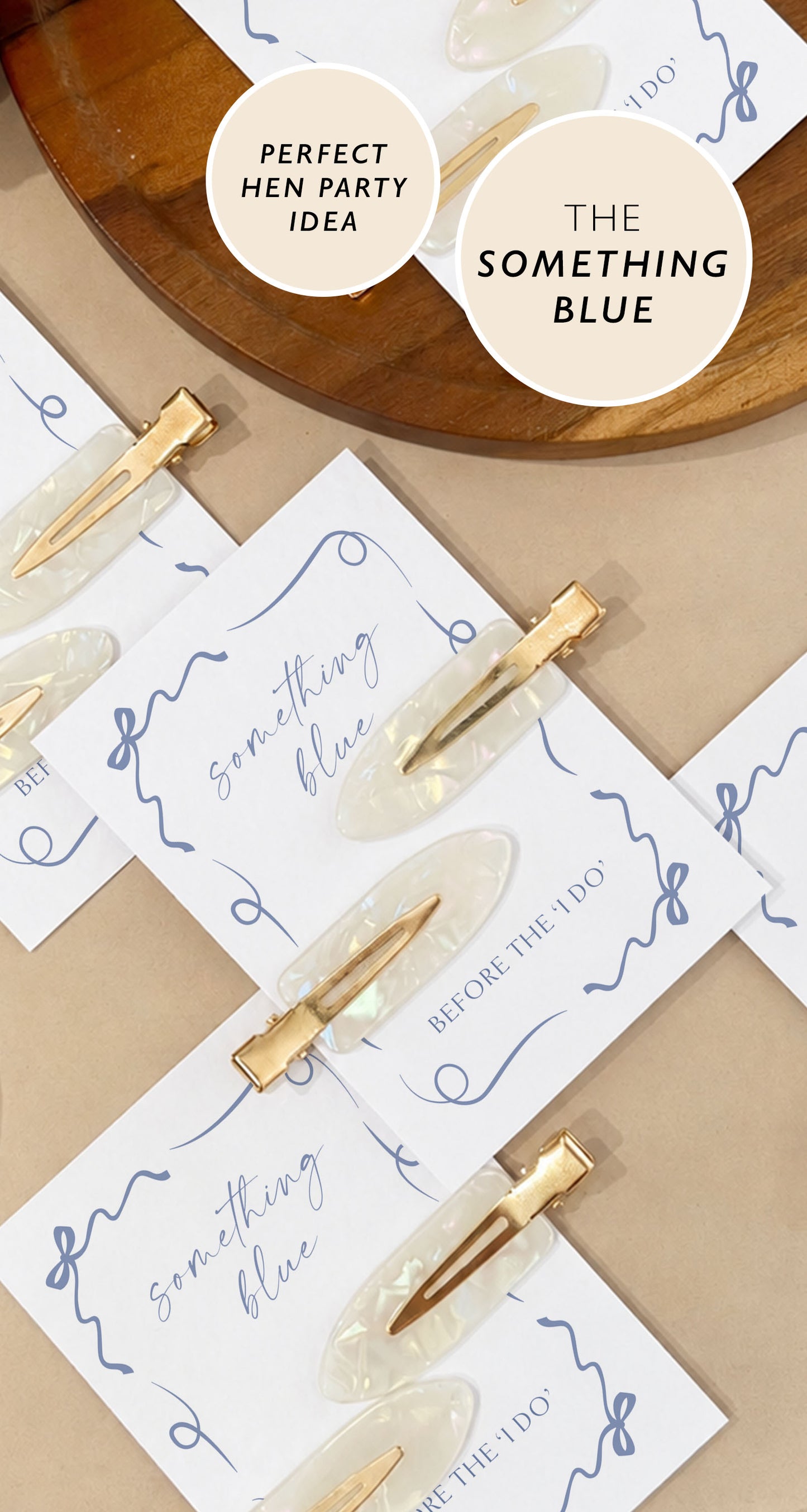 Something Blue Hen Do Hair Pearl Clips Hen Party Favours and Gifts Personalised Hen Party Bag Fillers Blue Theme Hen Party