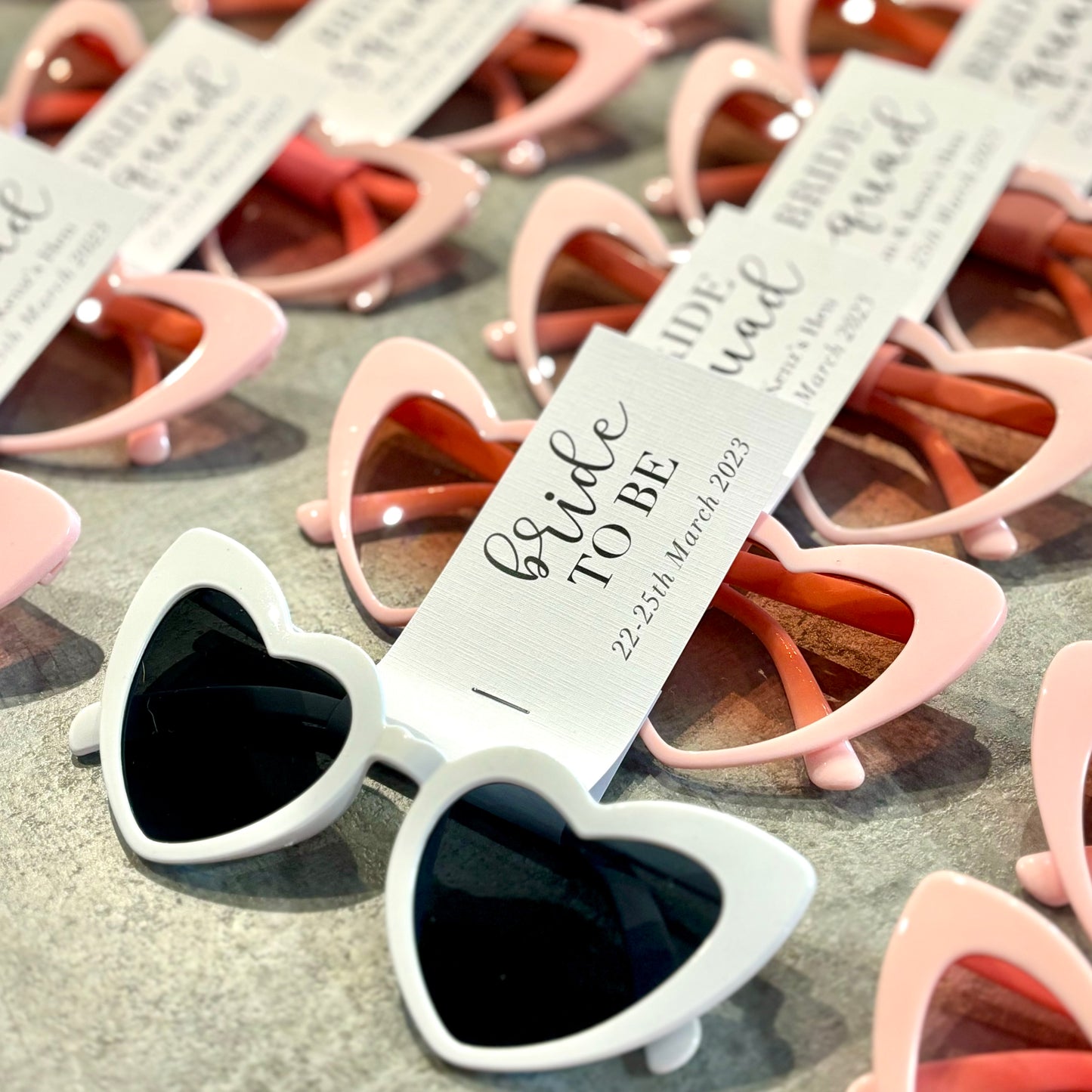 Hen Party Personalised Heart Glasses