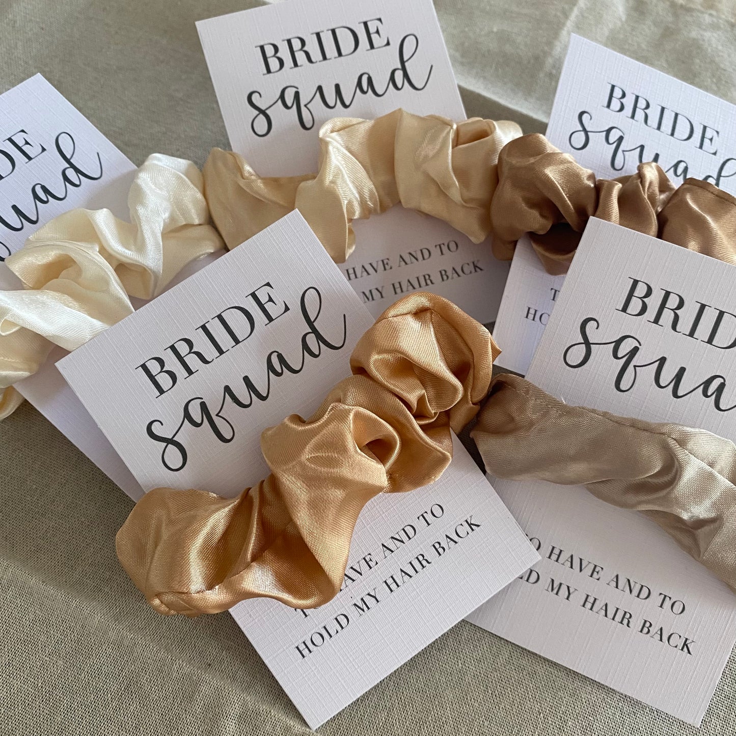 Hen Party Hair Scrunchies - Neutral