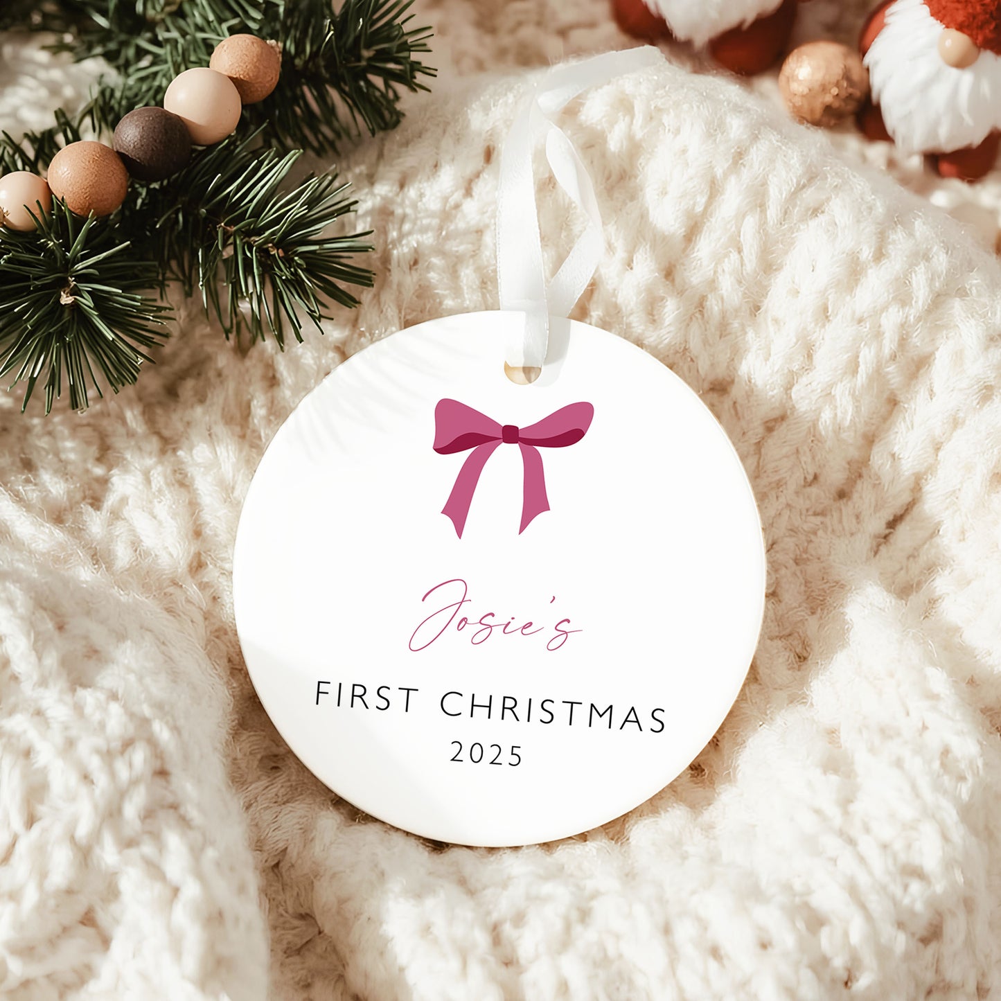 First Christmas Bauble | Personalised Baby Ornament | Baby's First Keepsake Christmas Decoration