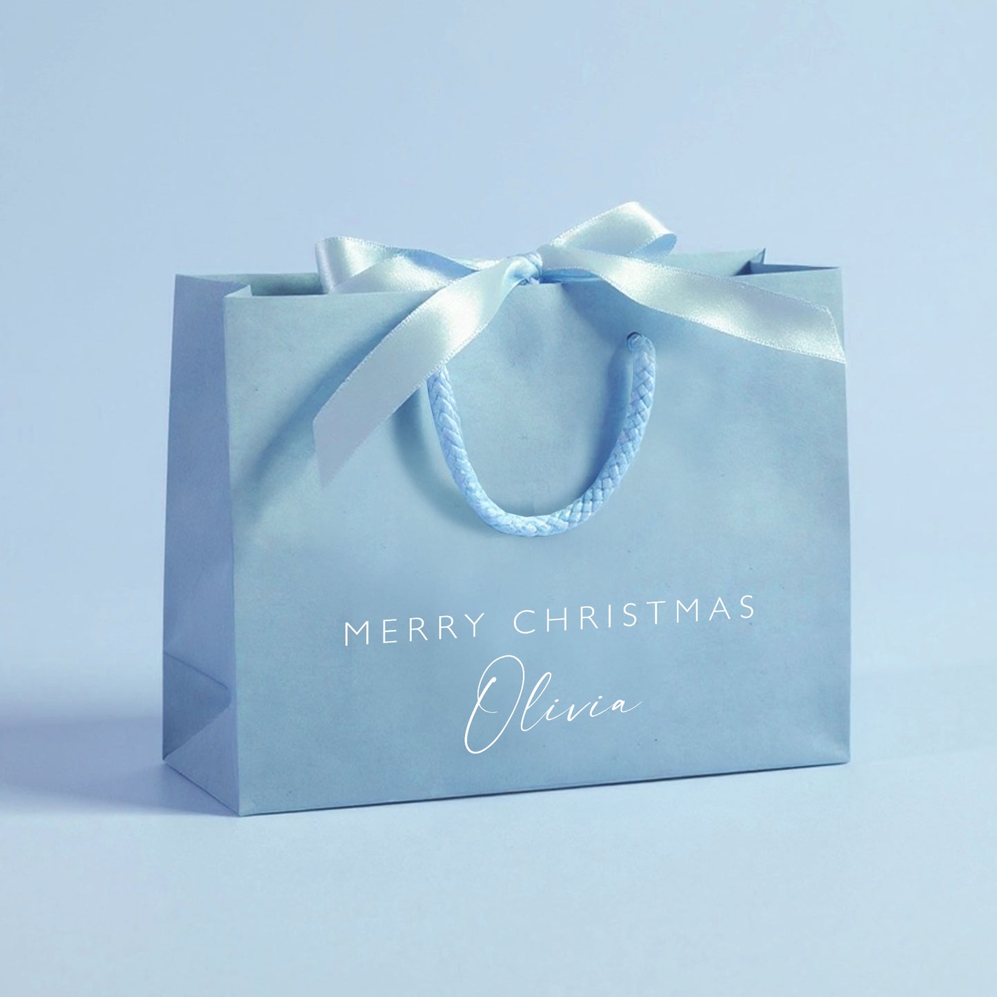 Personalised Christmas Gift Bags | Christmas Gift Favours | Personalised Name Ribbon Gift Bag | Christmas Wrapping