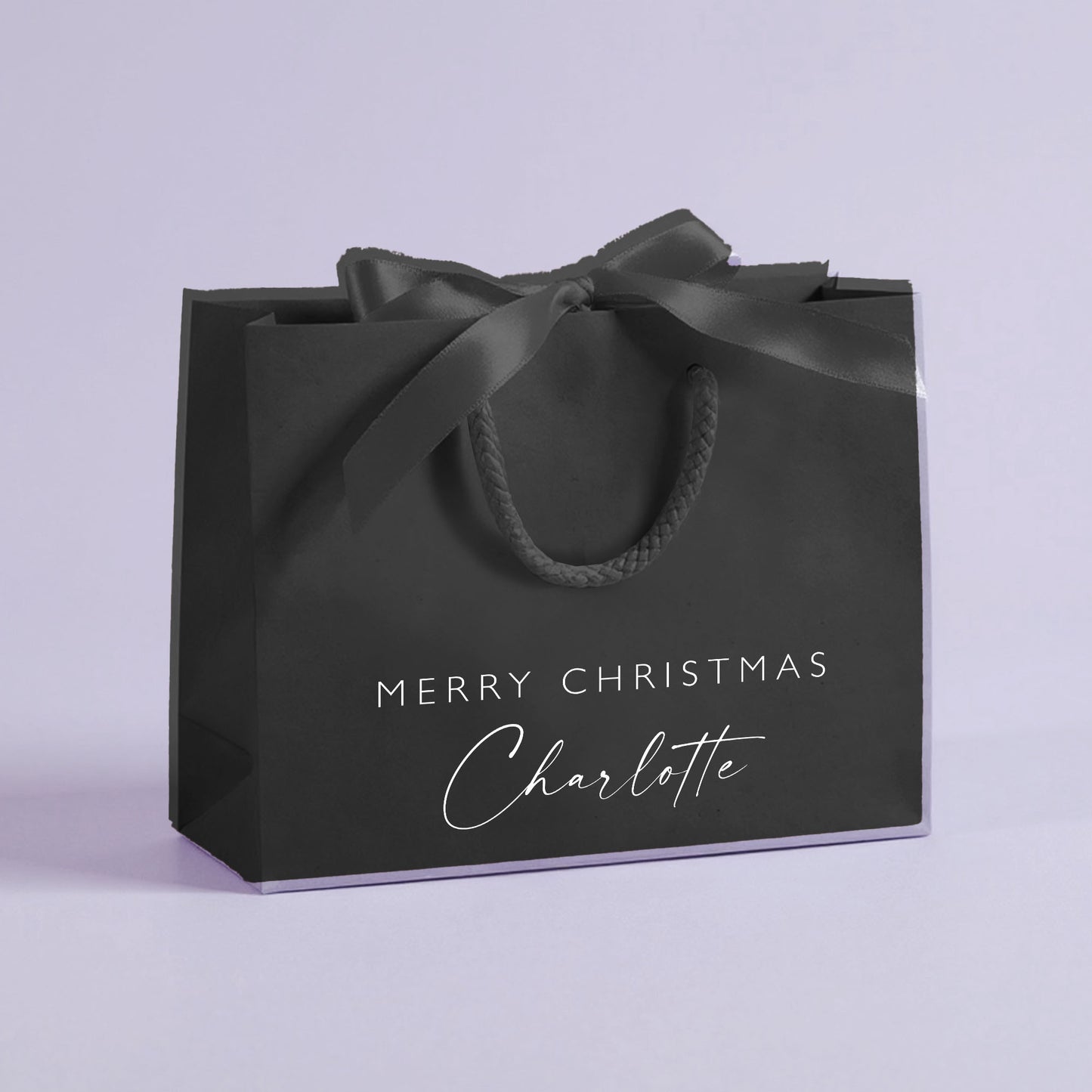 Personalised Christmas Gift Bags | Christmas Gift Favours | Personalised Name Ribbon Gift Bag | Christmas Wrapping