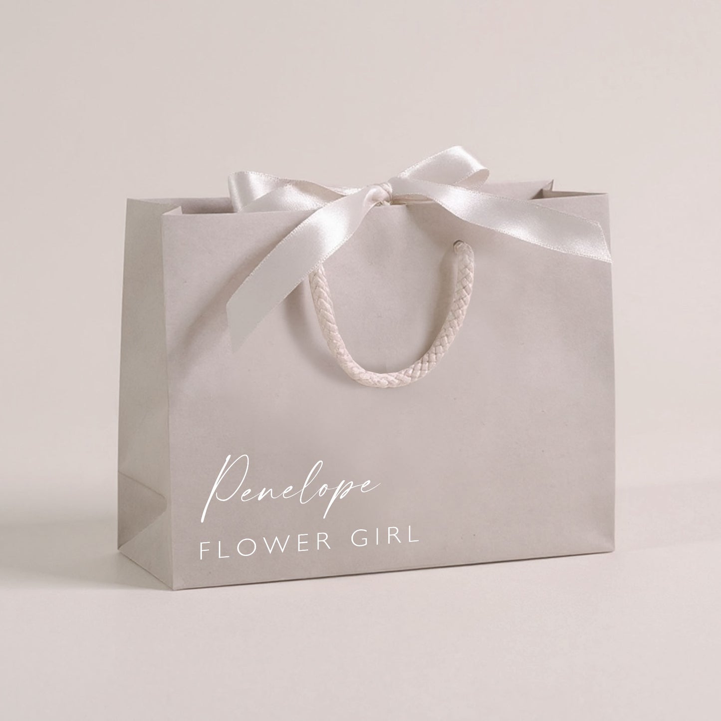 Personalised Wedding Party Bags with Custom Tag | Hen Party Favours | Personalised Name Ribbon Gift Bag | Christmas | Party Bag