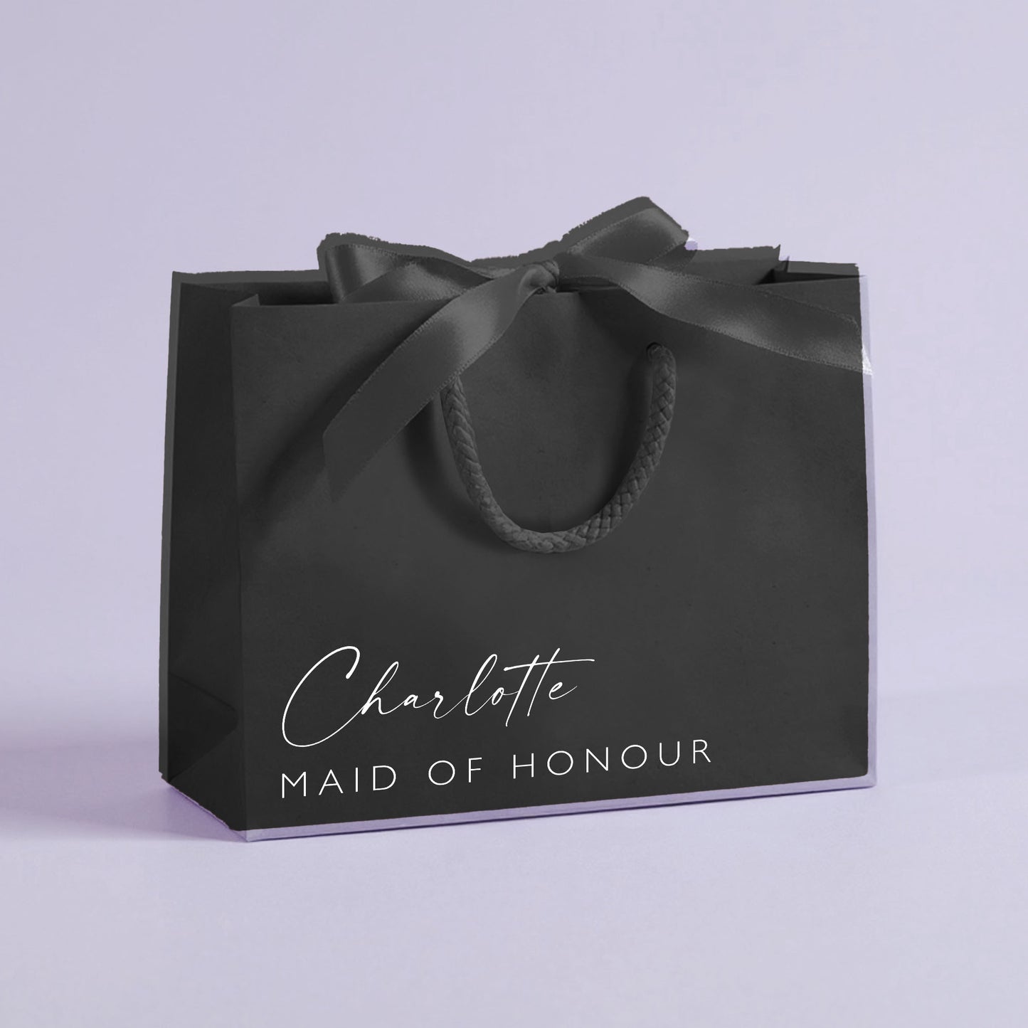 Personalised Wedding Party Bags with Custom Tag | Hen Party Favours | Personalised Name Ribbon Gift Bag | Christmas | Party Bag