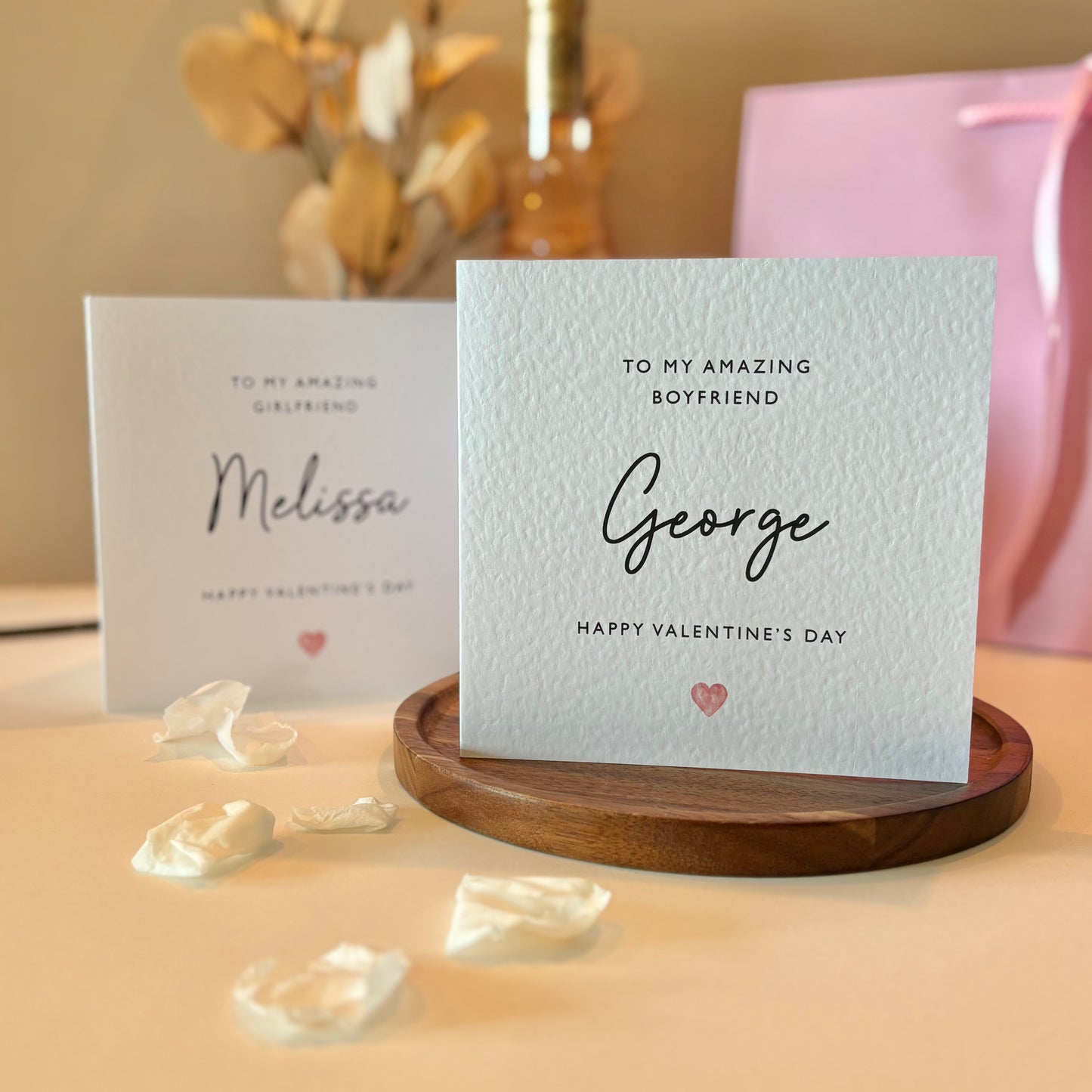 Personalised Name Valentines Card