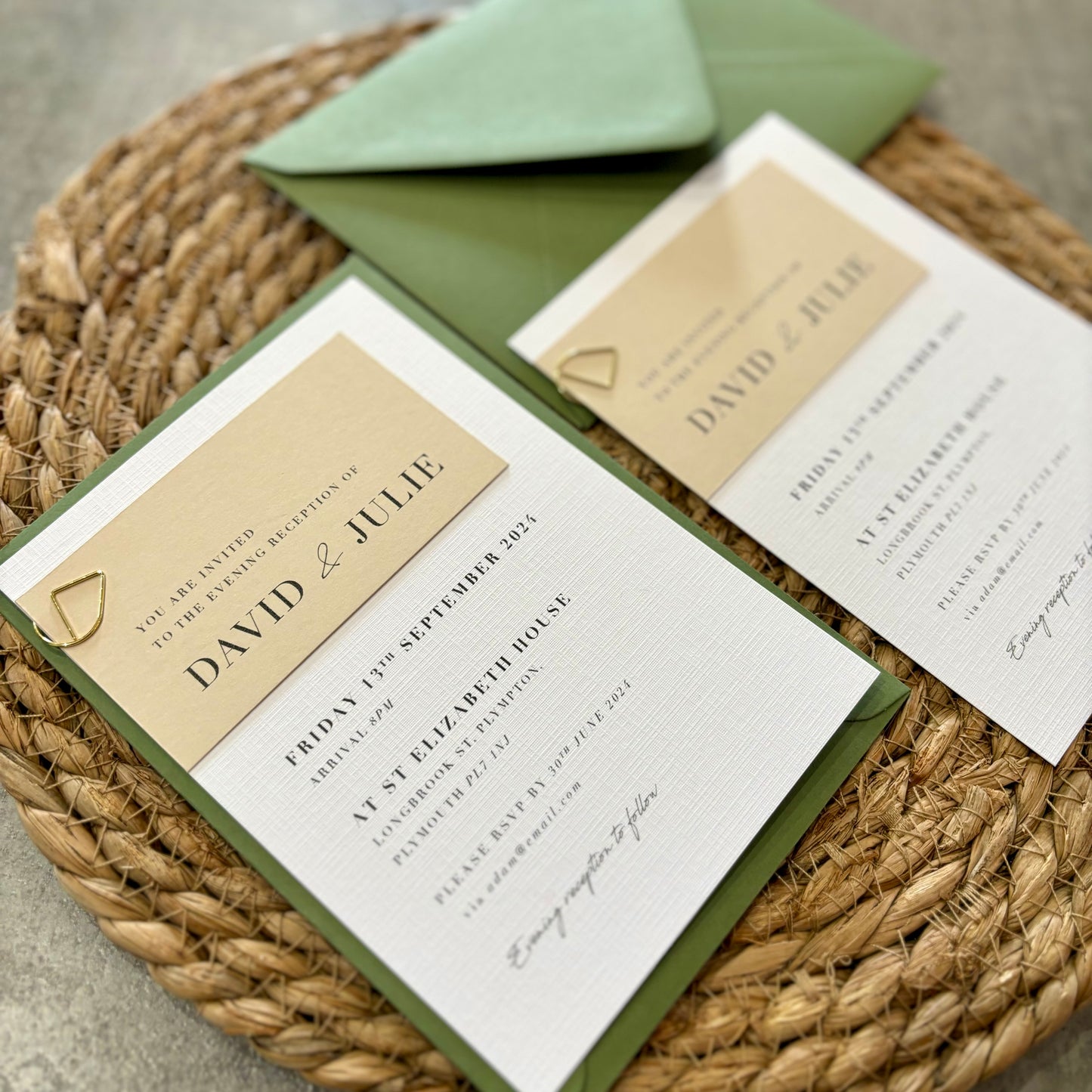 The Harper - Wedding Invitation & Envelope