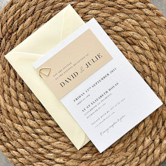 The Harper - Wedding Invitation & Envelope