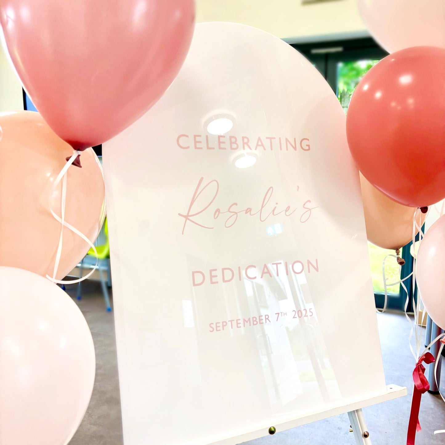 Acrylic Arched Welcome Sign