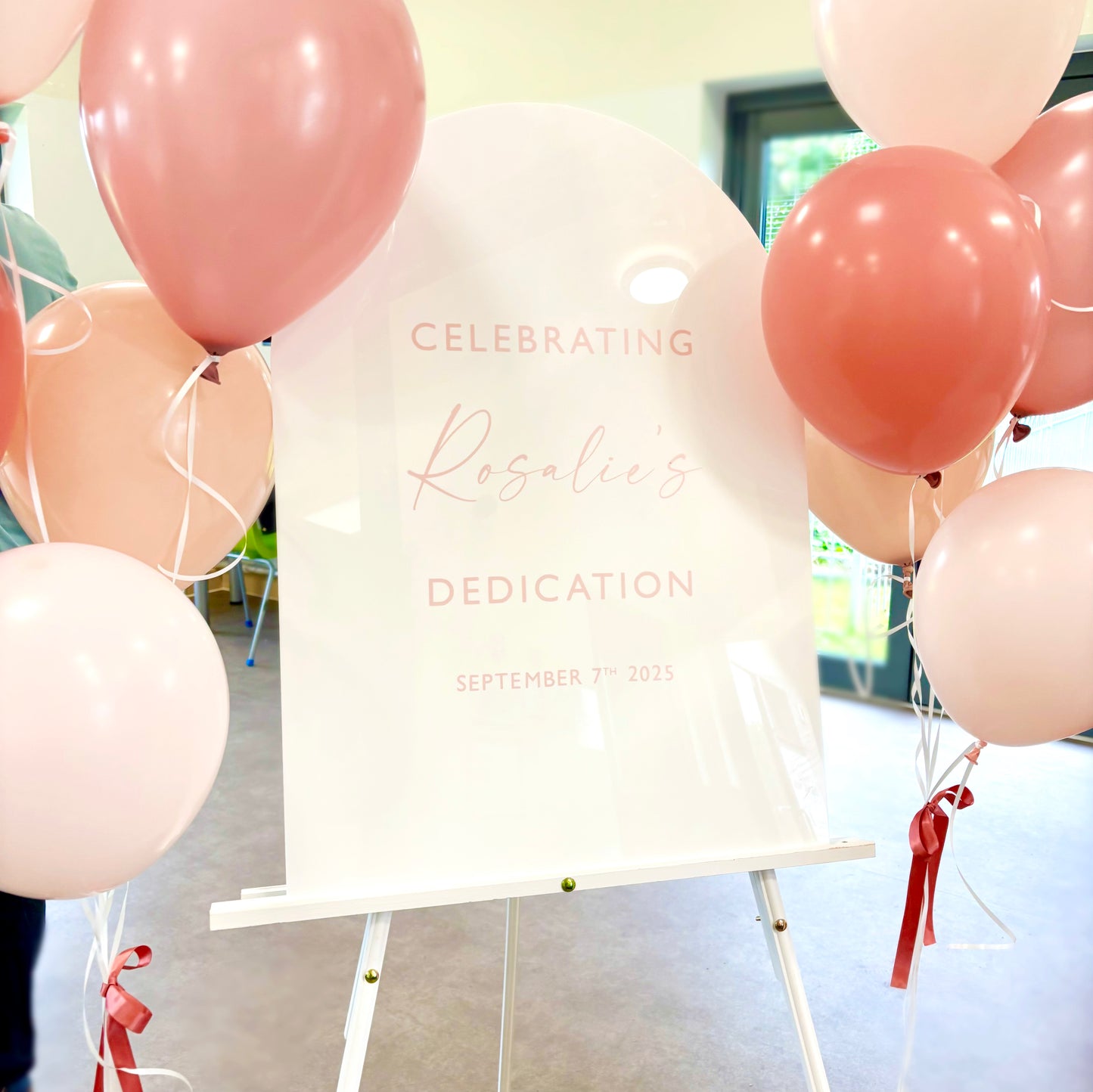 Acrylic Arched Welcome Sign