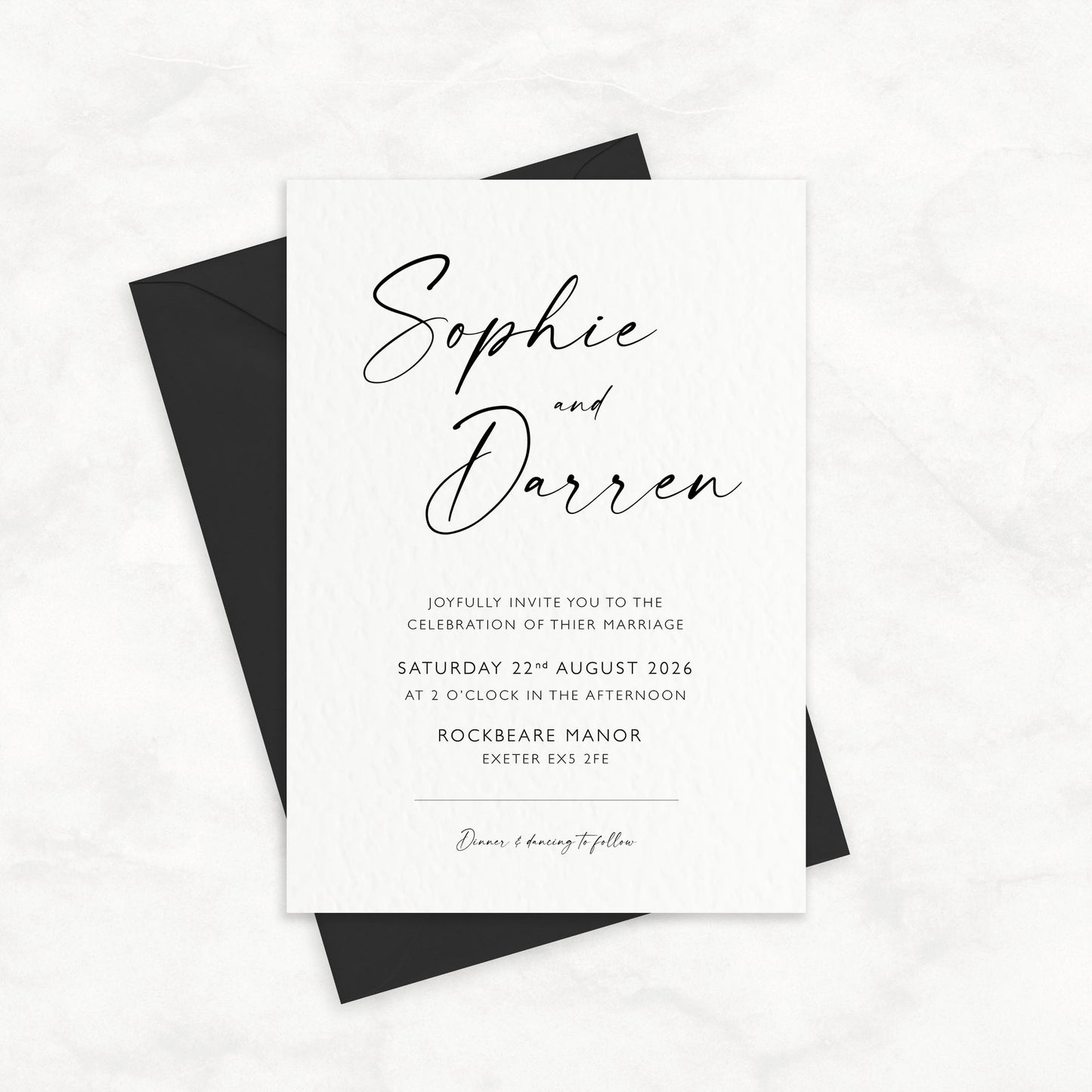 The Isla - Custom Luxury Wedding Invitation | Elegant Minimalist Design | Personalised Invitation | Modern Simple Wedding Invitation | Wedding Trend