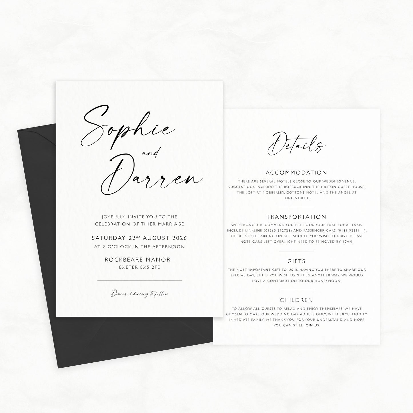 *digital* The Isla - Custom Luxury Wedding Invitation, Details & RSVP Card | Elegant Minimalist Design | Personalised Invitation | Modern Simple Wedding Invitation | Wedding Trend