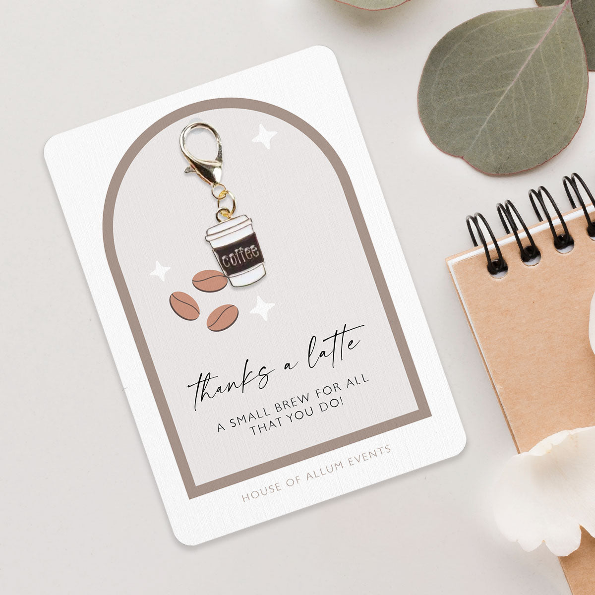 Thank you gift | Small thank you gift | Keyring | Teacher Appreciation Gift | Nursery Staff | Christmas Gift for Colleagues | Coffee Lover
