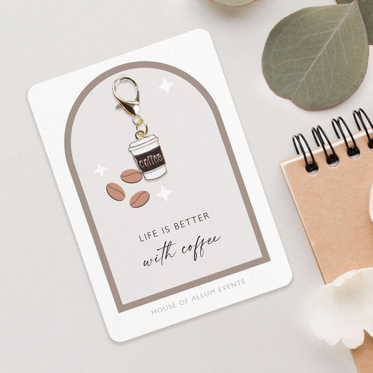 Coffee Lover gift | Small thank you gift | Keyring | Teacher Appreciation Gift | Nursery Staff | Christmas Gift for Colleagues