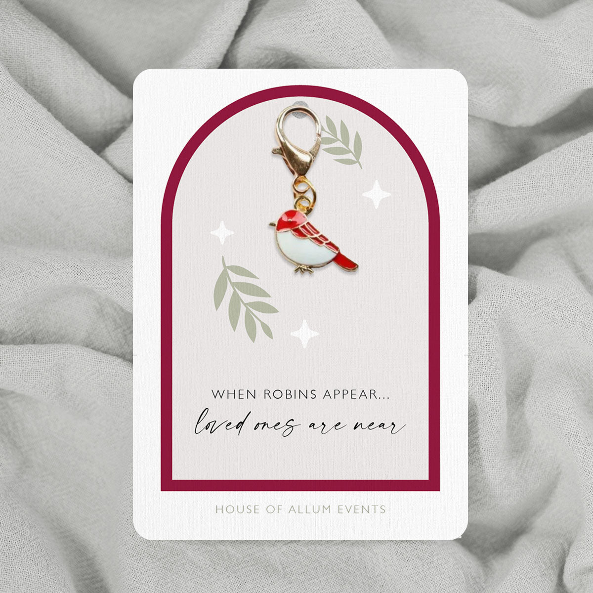 Robin Charm Gift | Memorial Keepsake | “When a Robin Appears, a Loved One is Near” | Sympathy Gift | Memory Keepsake | Keyring Gift