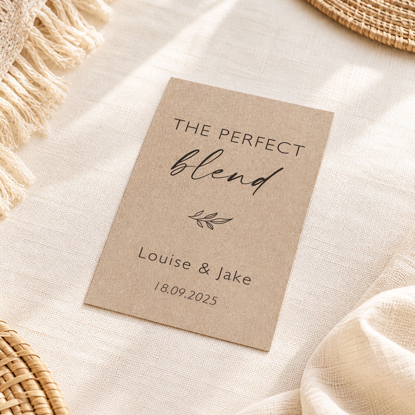 Perfect Blend Wedding Favour Bags Coffee Theme Perfect Blend Tea Wedding Favors Eco Friendly Wedding Wedding Favours Coffee Wedding Favor