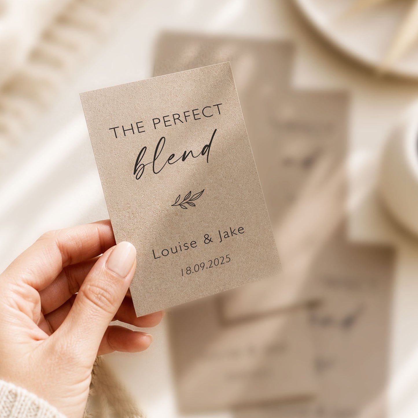 Perfect Blend Wedding Favour Bags Coffee Theme Perfect Blend Tea Wedding Favors Eco Friendly Wedding Wedding Favours Coffee Wedding Favor