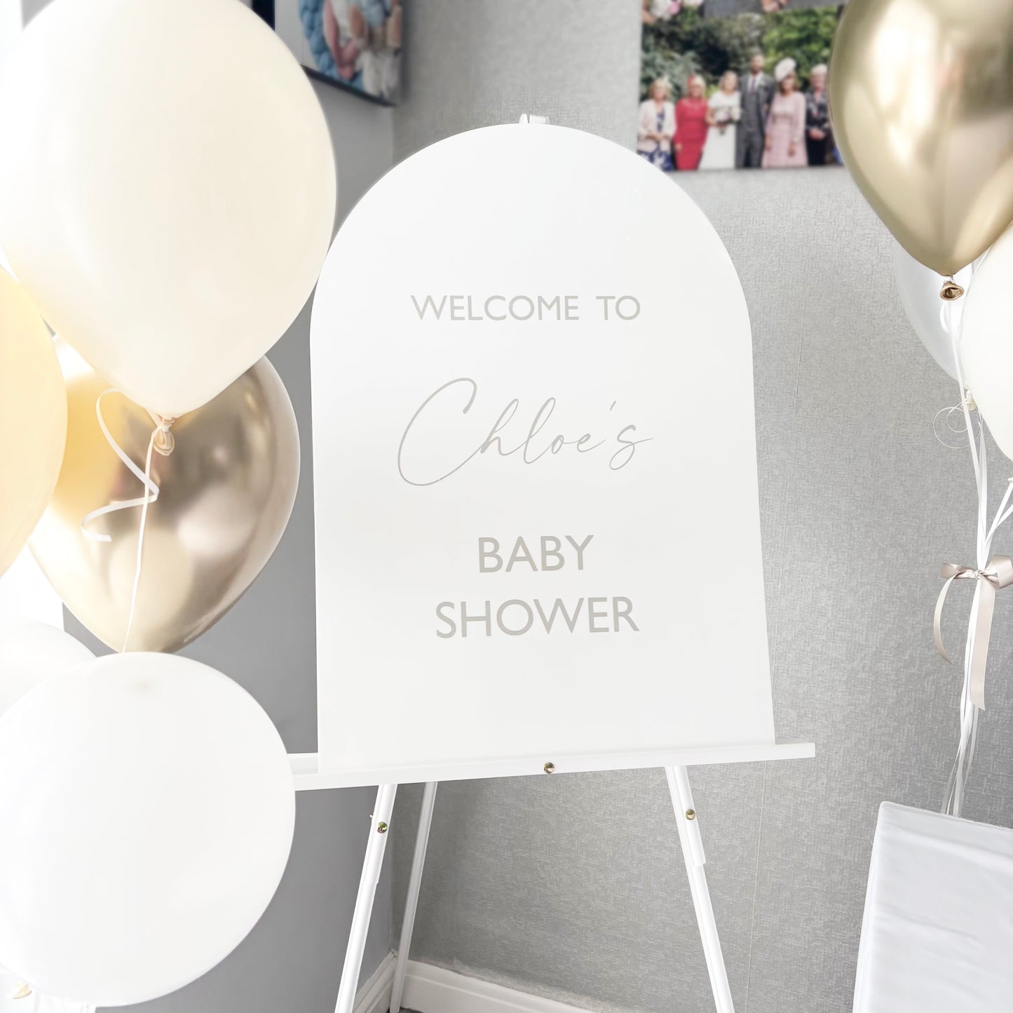 Acrylic Arched Welcome Sign