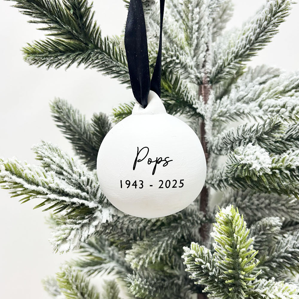 Personalised In Memory Of Christmas Baubles | Tree Decoration, Family Keepsake | Small Gift
