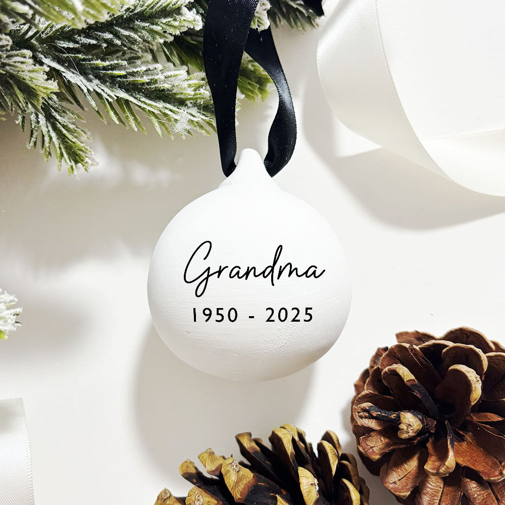 Personalised In Memory Of Christmas Baubles | Tree Decoration, Family Keepsake | Small Gift