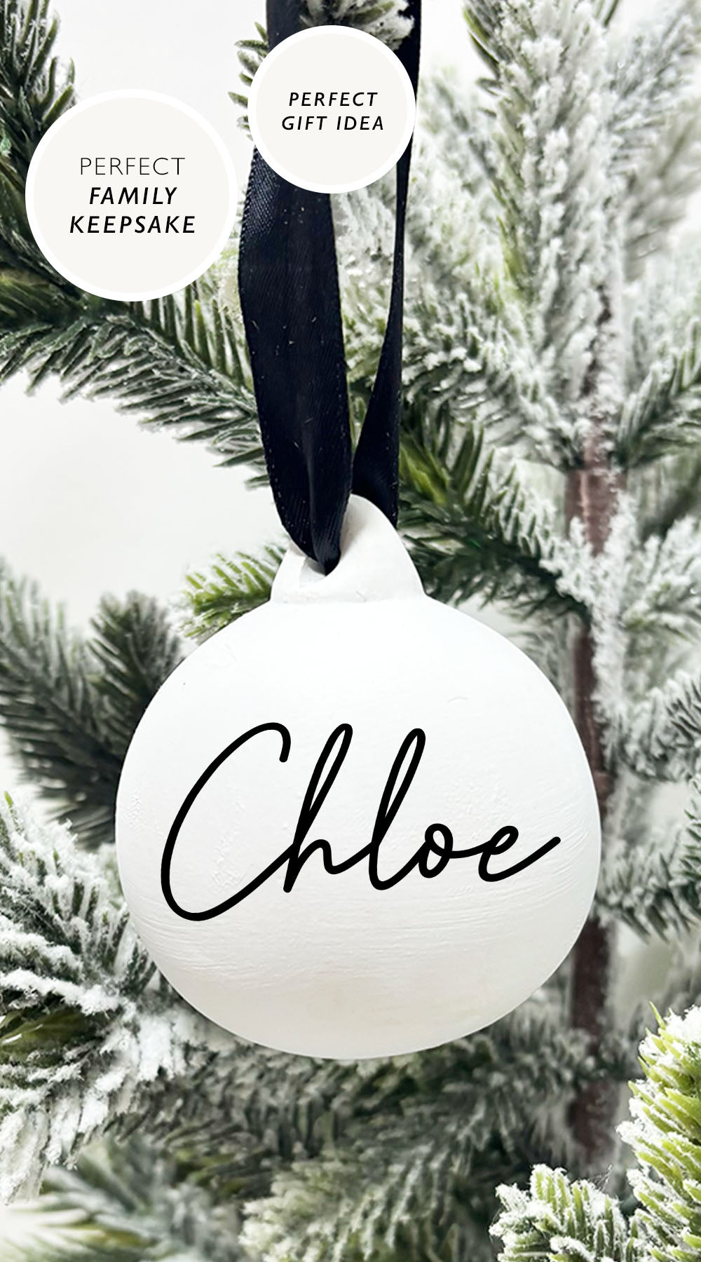 Personalised Christmas Baubles Tree Decoration Family Keepsake Christmas Bauble Stocking Filler Small gift Custom Christmas Tree Ornament