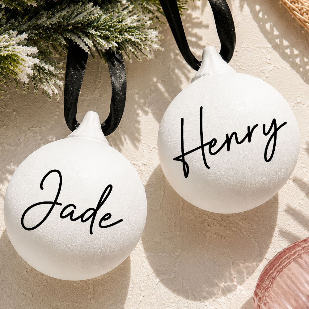 Personalised Christmas Baubles Tree Decoration Family Keepsake Christmas Bauble Stocking Filler Small gift Custom Christmas Tree Ornament