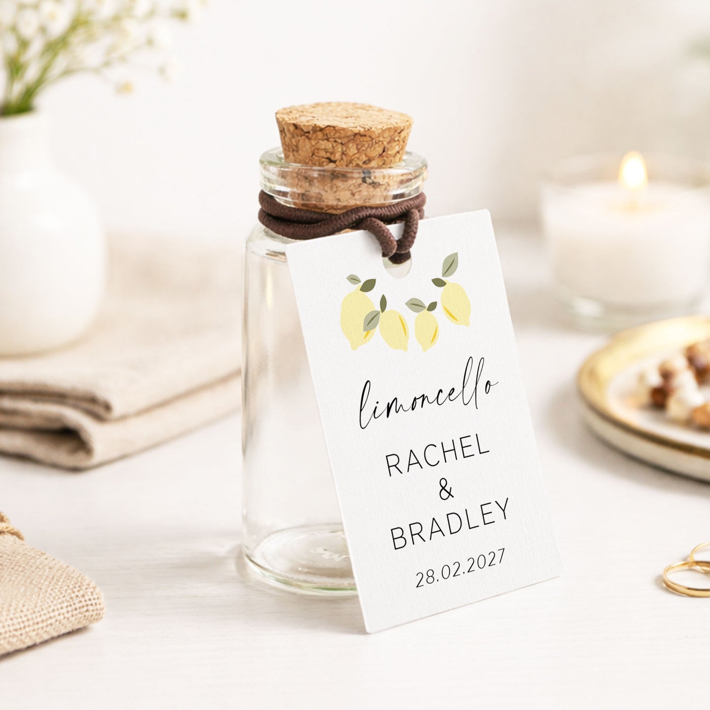 Limoncello Wedding Favours Tags Take A Shot Bottle Wedding Favour for Guests DIY Personalised Favor Wedding Gift Italian Wedding Favour Idea