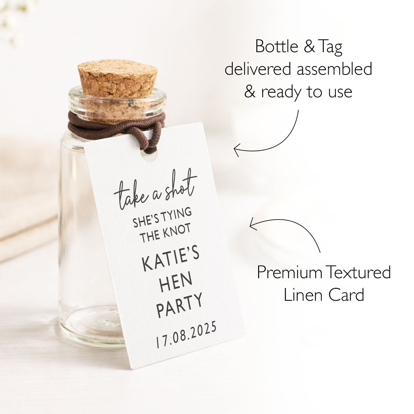 Hen Party Shot Bottles For Hen Do Favours Glass Bottle 30ml Mini Prosecco Bottles for Hen Party Favours Bride Squad Shot Bottles For Party