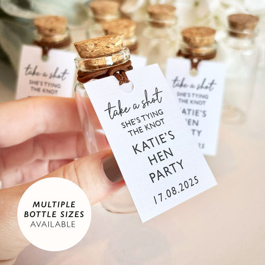 Hen Party Shot Bottles For Hen Do Favours Glass Bottle 30ml Mini Prosecco Bottles for Hen Party Favours Bride Squad Shot Bottles For Party