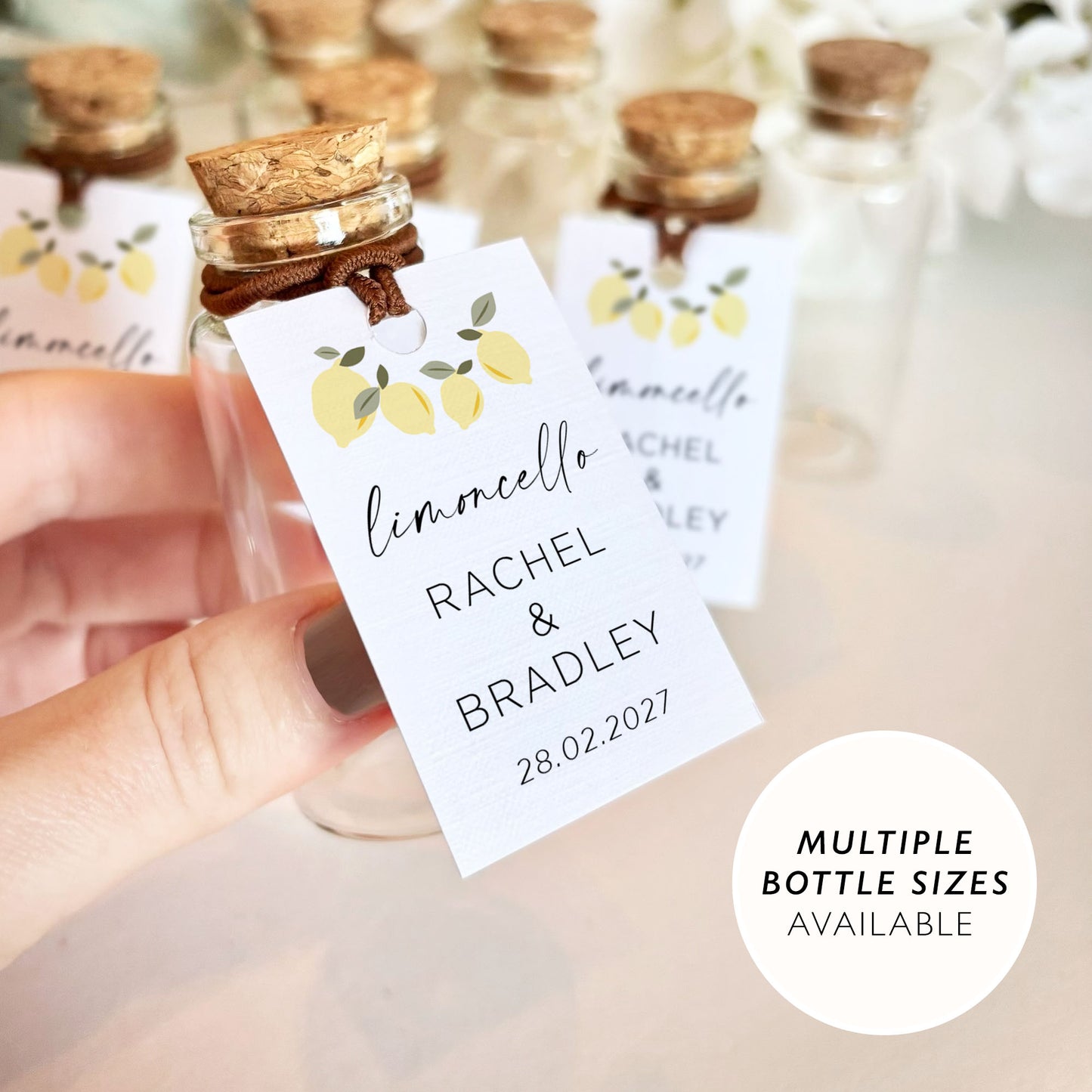 Limoncello Wedding Favours Tags Take A Shot Bottle Wedding Favour for Guests DIY Personalised Favor Wedding Gift Italian Wedding Favour Idea
