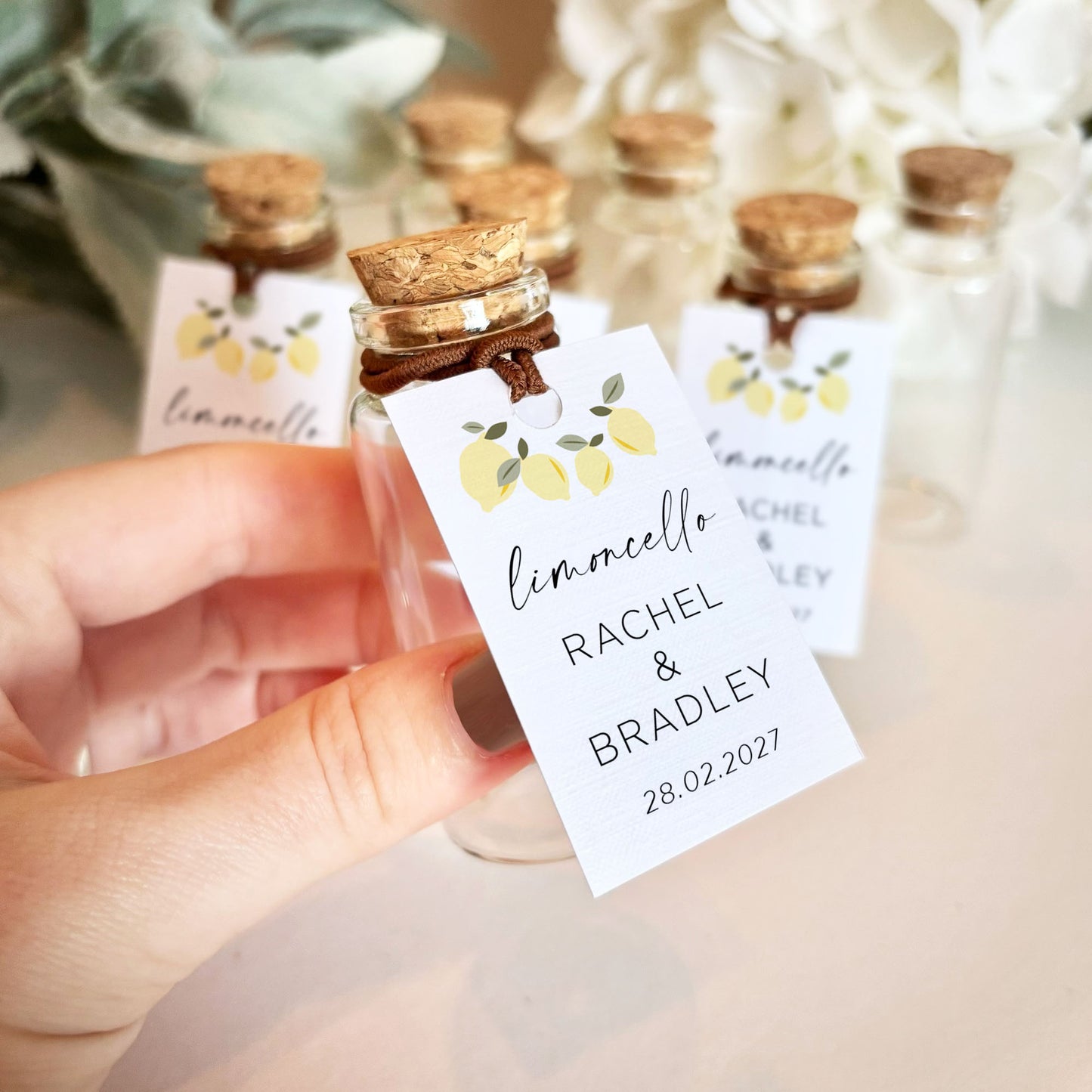 Limoncello Wedding Favours Tags Take A Shot Bottle Wedding Favour for Guests DIY Personalised Favor Wedding Gift Italian Wedding Favour Idea