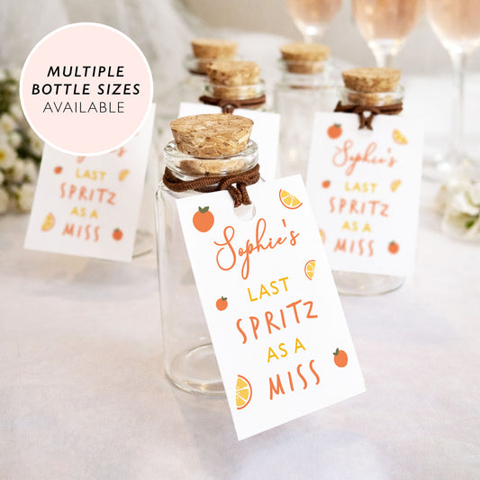 Hen Party Shot Bottles For Hen Do Favours Last Spritz As A Miss Glass Bottle Love At First Spritz Hen Party Favours Shot Bottles For Party
