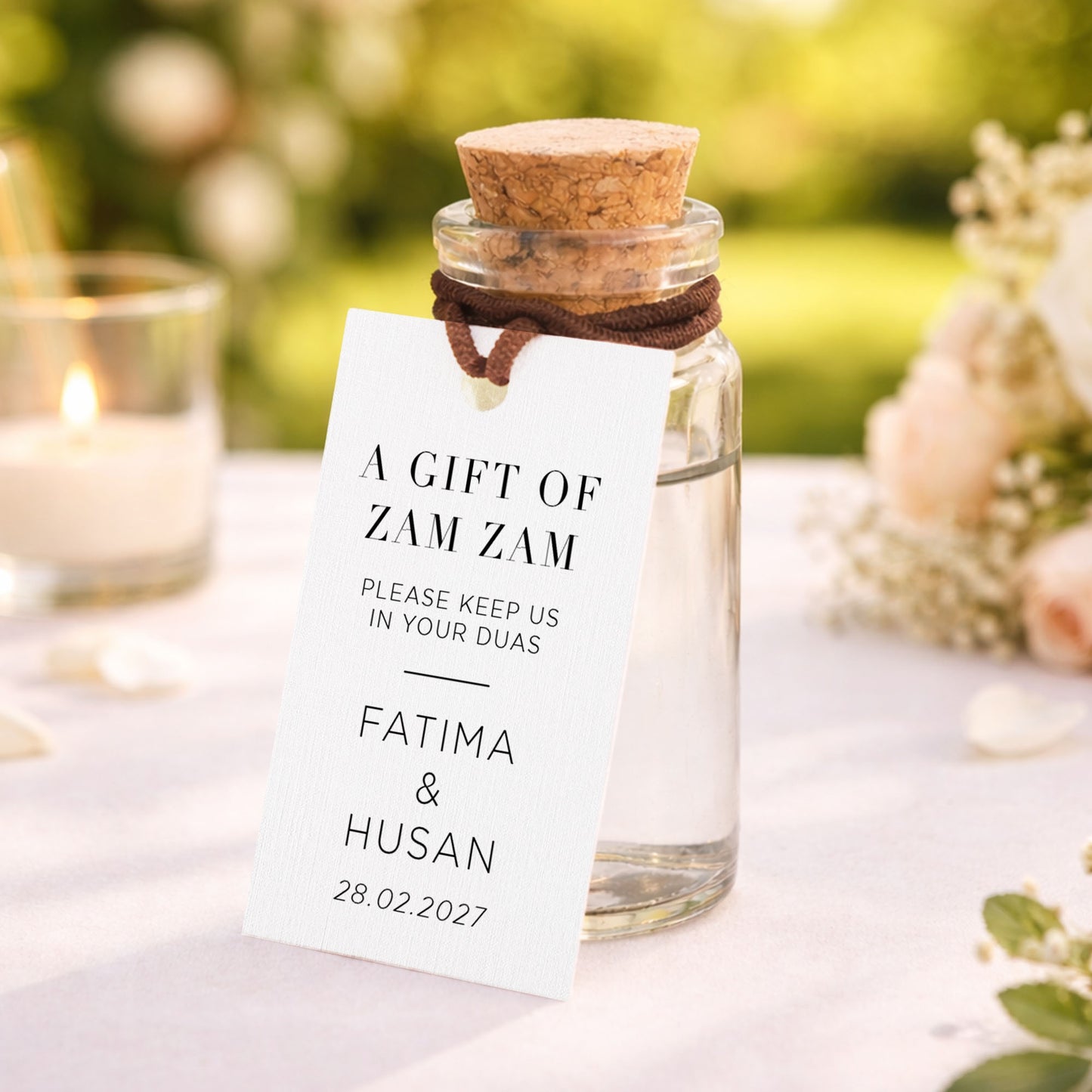 Zam Zam Water Bottle Favour Islamic Wedding Favours Bottle Zam Ready Made Cork Bottle Favour Blessing Holy Favor Duas Bottle Barakah Favour