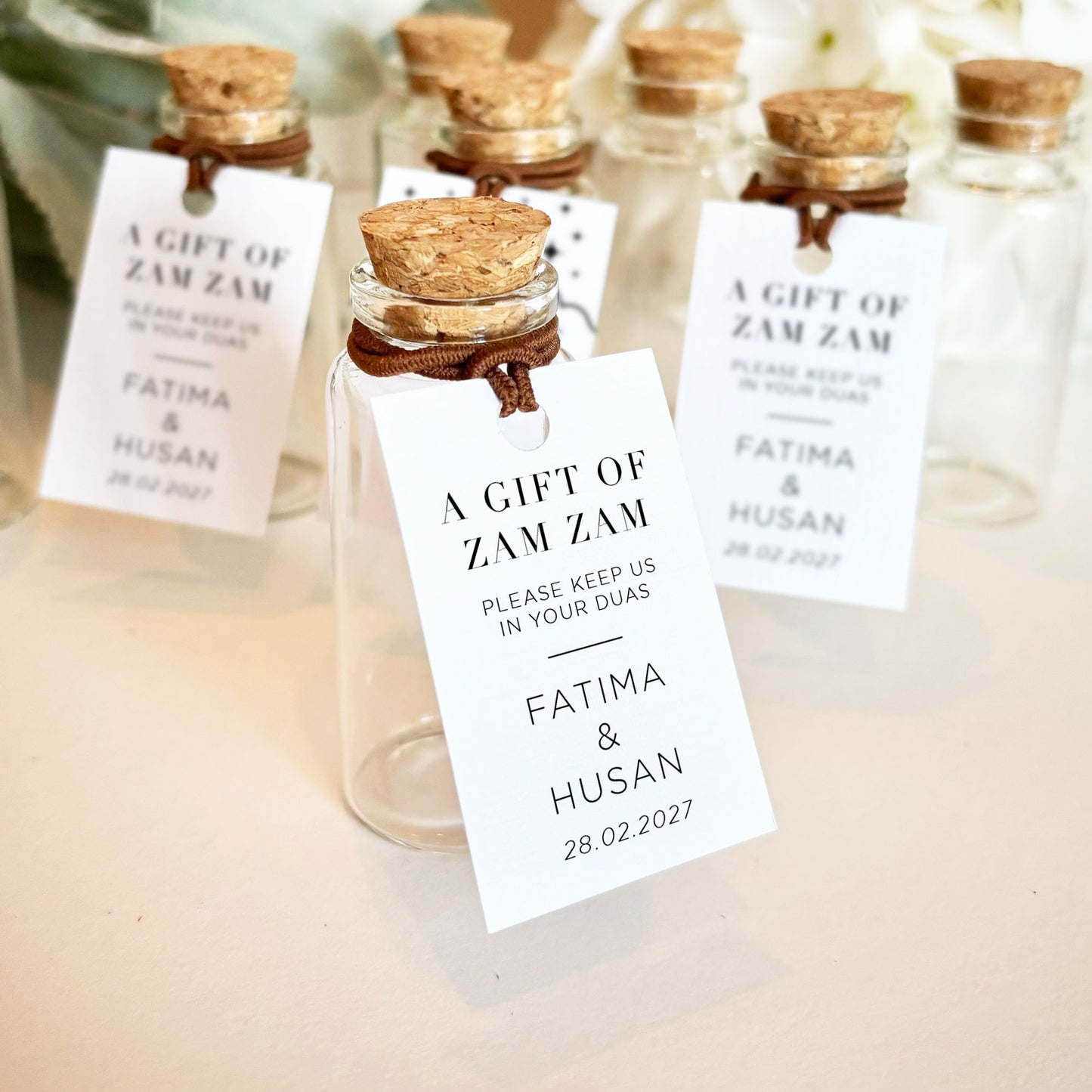 Zam Zam Water Bottle Favour Islamic Wedding Favours Bottle Zam Ready Made Cork Bottle Favour Blessing Holy Favor Duas Bottle Barakah Favour