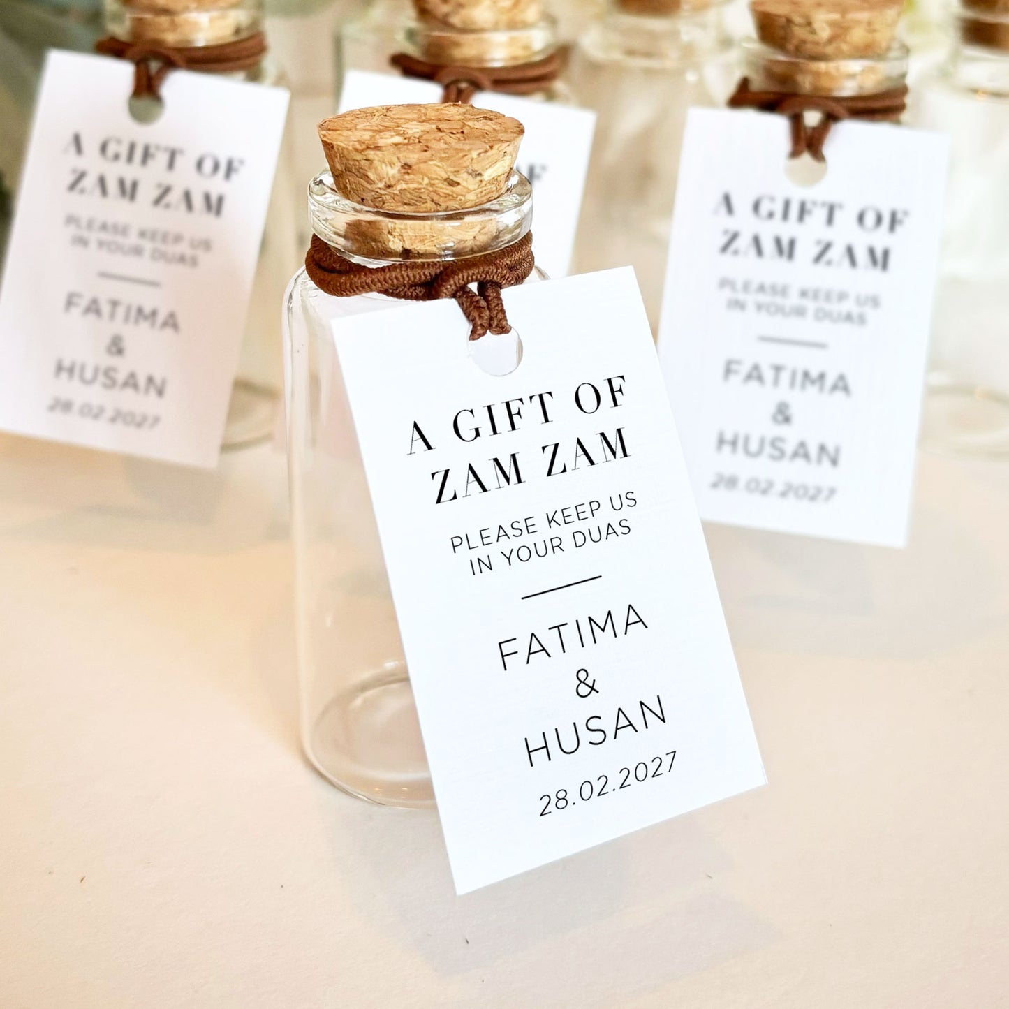 Zam Zam Water Bottle Favour Islamic Wedding Favours Bottle Zam Ready Made Cork Bottle Favour Blessing Holy Favor Duas Bottle Barakah Favour