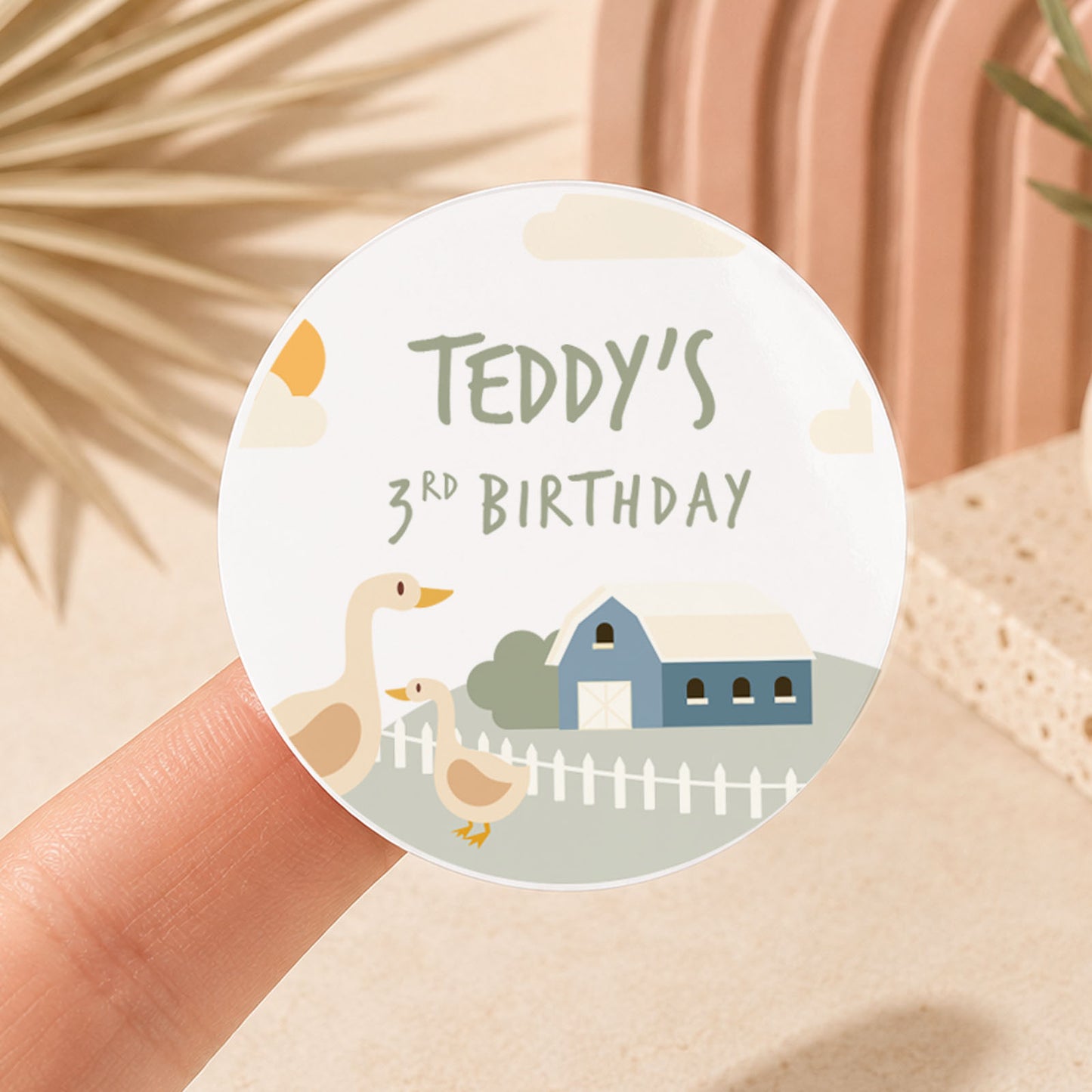 Personalised Farm Birthday Stickers Farm Theme Favour Stickers Animal Birthday Sweet Favours Farm Yard Birthday Decor Farm Party Idea