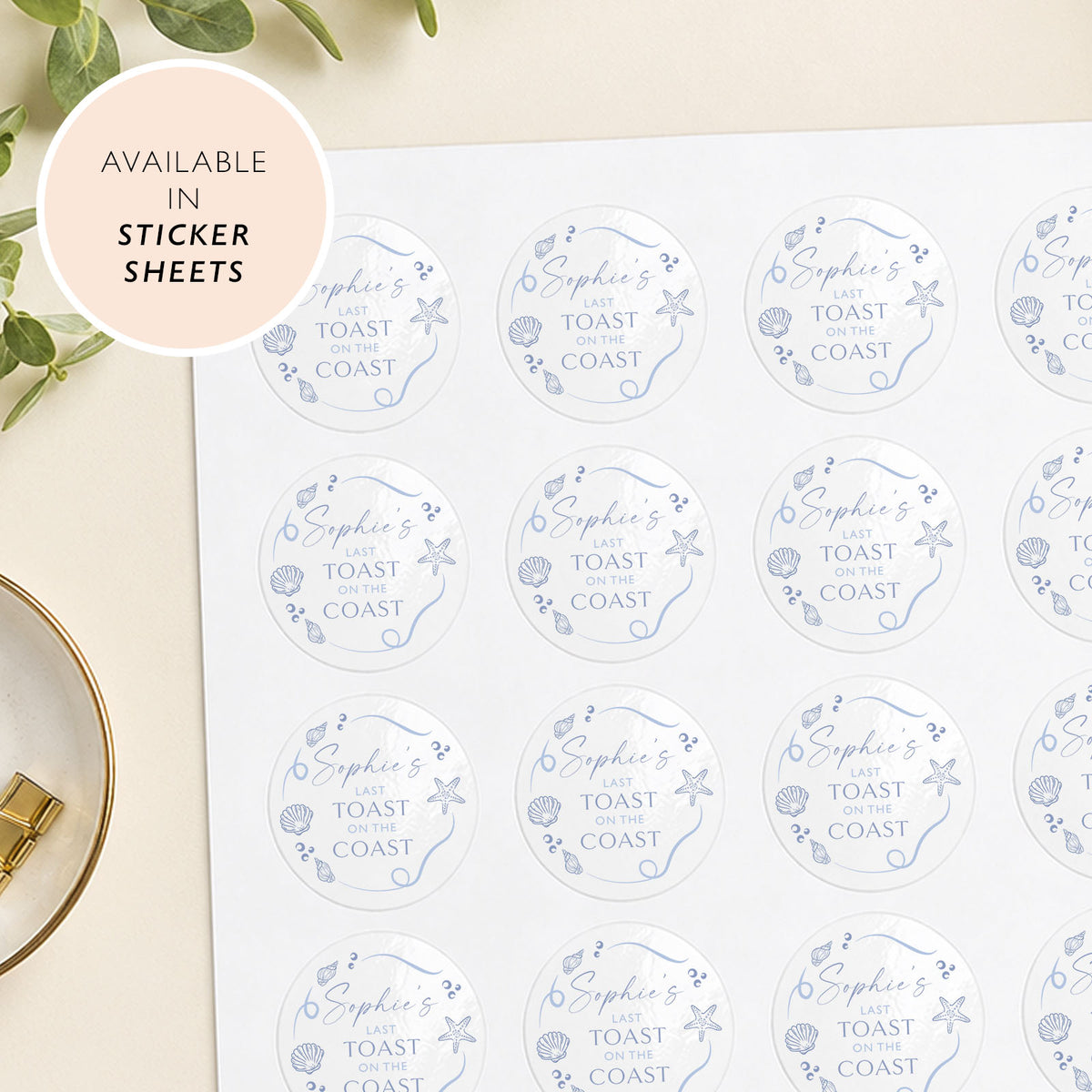 Hen Party Stickers Last Toast On The Coast Favour Stickers Beach Hen Party Stickers Last Toast Coastal Thank You Stickers Hen Party Idea