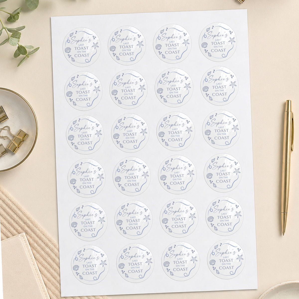 Hen Party Stickers Last Toast On The Coast Favour Stickers Beach Hen Party Stickers Last Toast Coastal Thank You Stickers Hen Party Idea