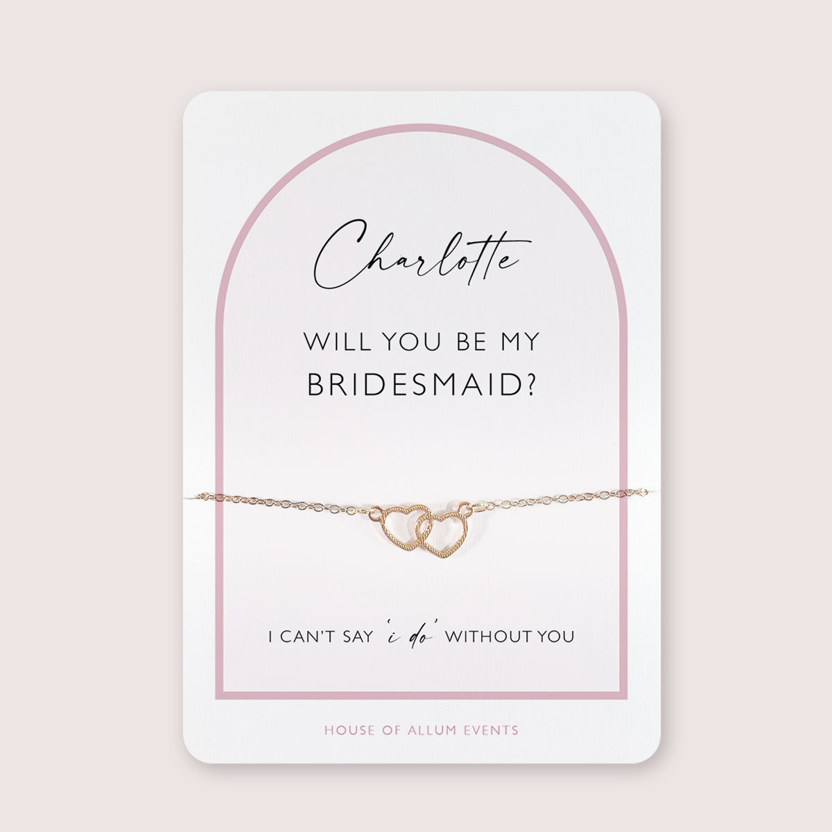 Bridesmaid Proposal Bracelet | Will You Be My Bridesmaid Gift | Personalised Gold Bridesmaid Jewellery | Bridesmaid Proposal Box