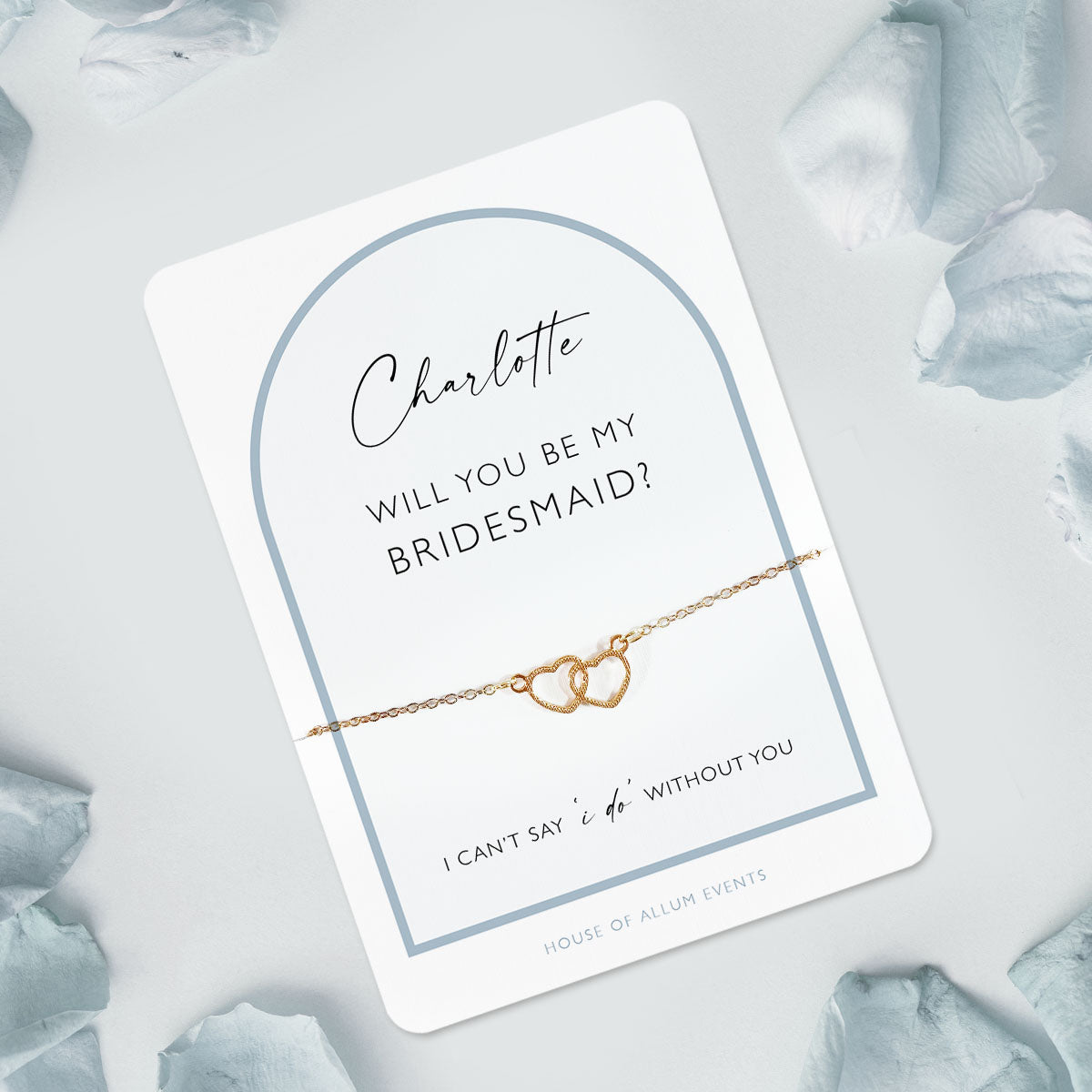 Bridesmaid Proposal Bracelet | Will You Be My Bridesmaid Gift | Personalised Gold Bridesmaid Jewellery | Bridesmaid Proposal Box