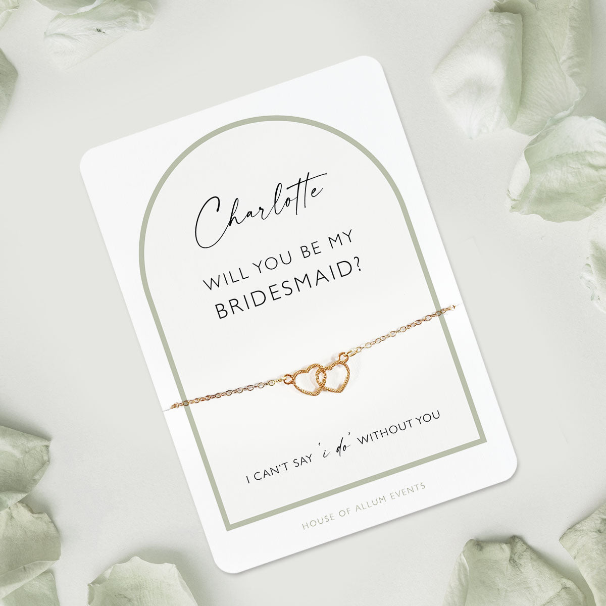 Bridesmaid Proposal Bracelet | Will You Be My Bridesmaid Gift | Personalised Gold Bridesmaid Jewellery | Bridesmaid Proposal Box