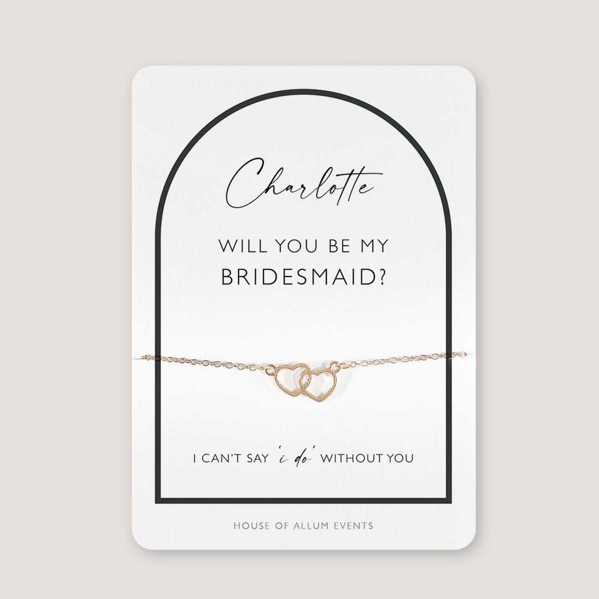 Bridesmaid Proposal Bracelet | Will You Be My Bridesmaid Gift | Personalised Gold Bridesmaid Jewellery | Bridesmaid Proposal Box