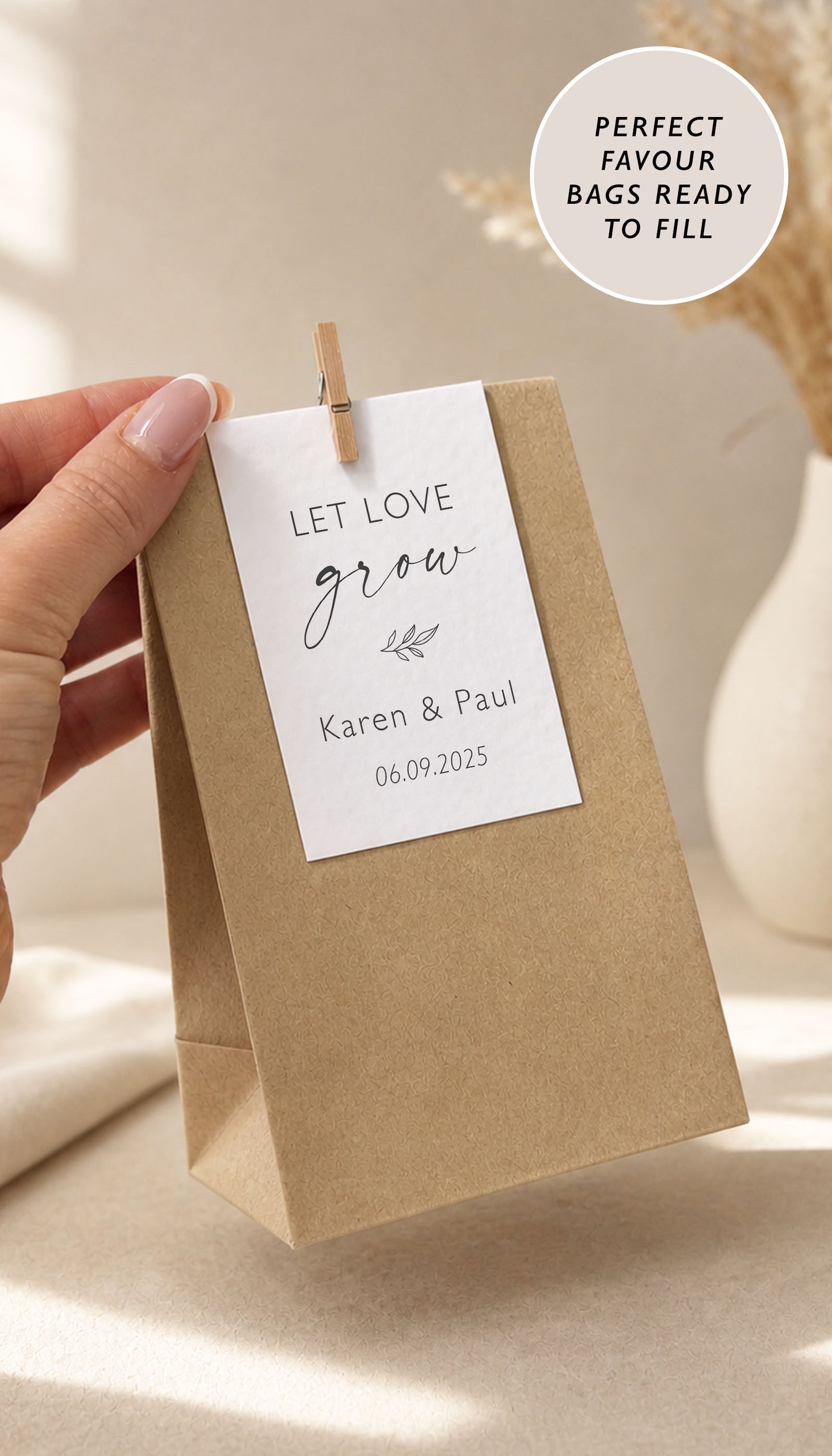 Wedding Favour Bags Let Love Grow Rustic Wedding Favor Bags Let Love Grow Eco Friendly Wedding Favour Bags WildFlower Seeds Wedding Wedding