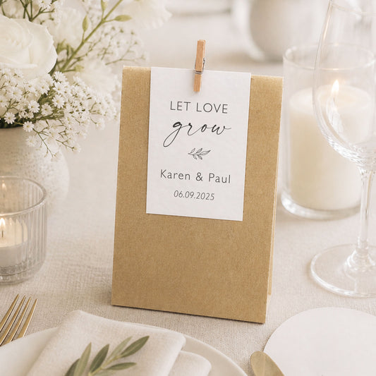 Wedding Favour Bags Let Love Grow Rustic Wedding Favor Bags Let Love Grow Eco Friendly Wedding Favour Bags WildFlower Seeds Wedding Wedding