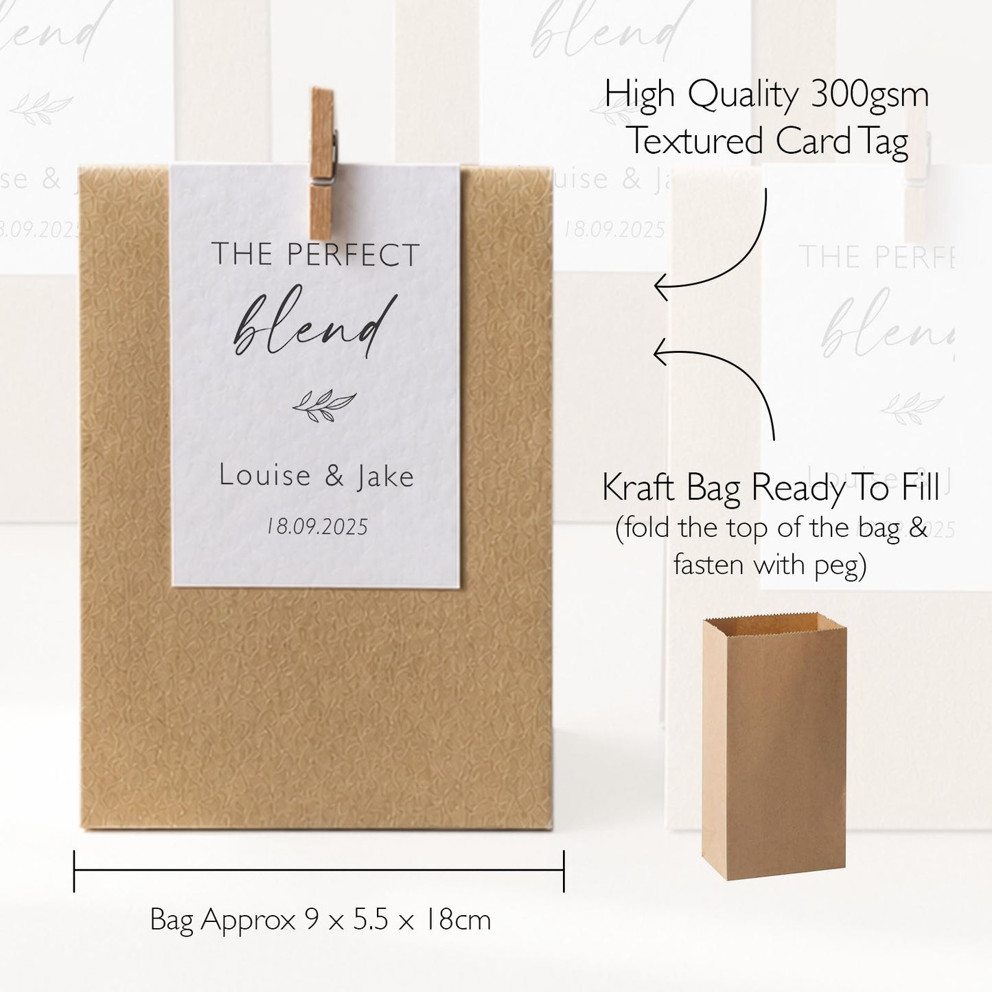 Perfect Blend Wedding Favour Bags Coffee Theme Perfect Blend Tea Wedding Favors Eco Friendly Wedding Wedding Favours Coffee Wedding Favor