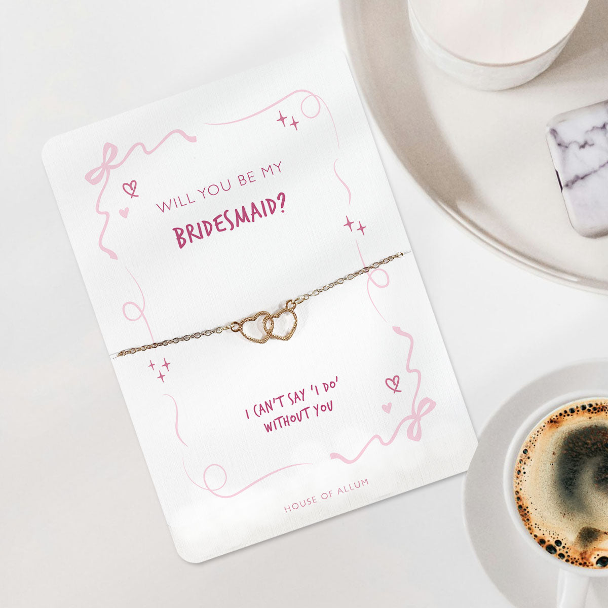 Bridesmaid Proposal Gift Pink Bow Will You be My Bridesmaid Gift Bag Maid Of Honour For Bridal Party Bridesmaid Card Bridesmaid Bracelet